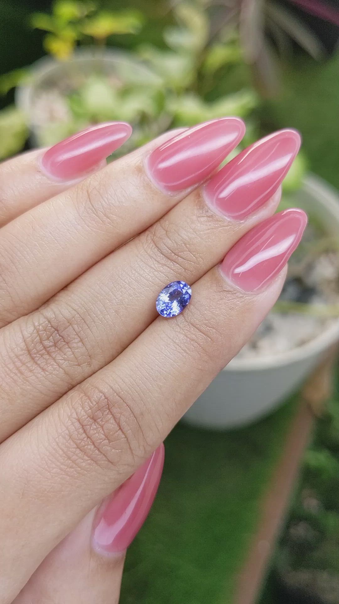 0.85 Ct. Blue Sapphire from Ceylon (Sri Lanka) Size Video