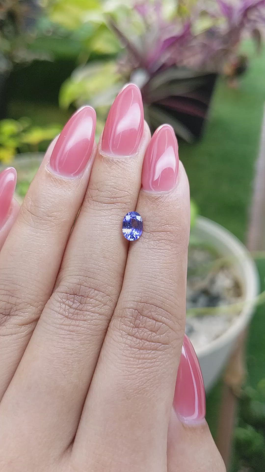 0.85 Ct. Blue Sapphire from Ceylon (Sri Lanka) Size Video
