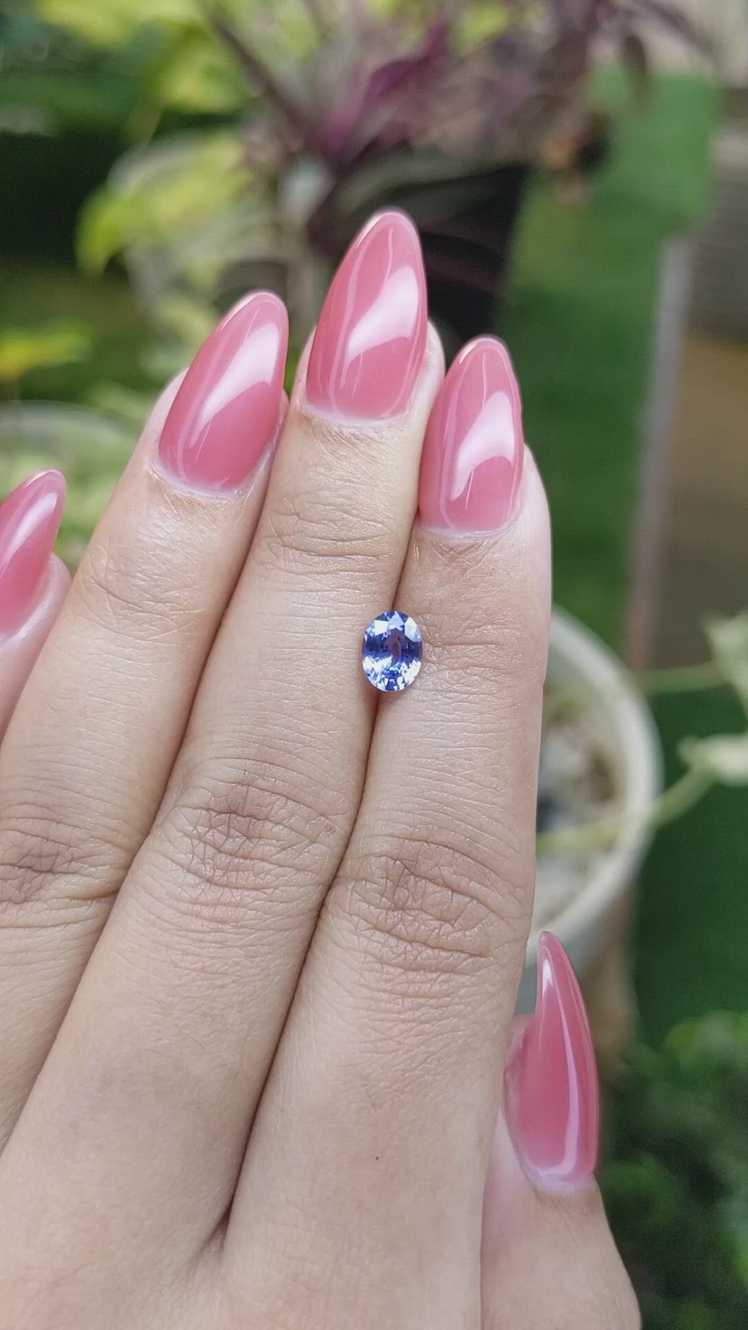 0.85 Ct. Blue Sapphire from Ceylon (Sri Lanka) Size Video