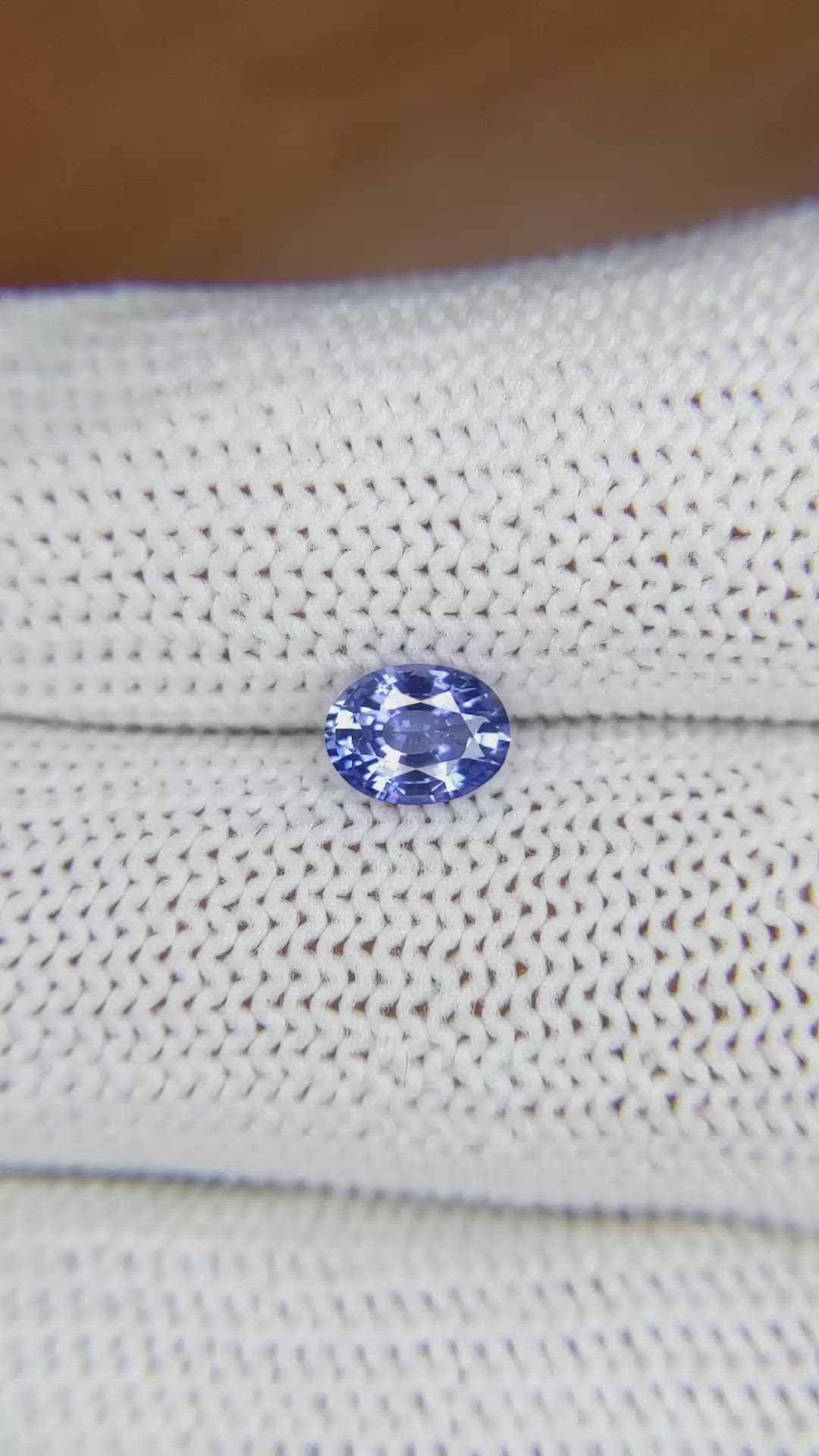 0.85 Ct. Blue Sapphire from Ceylon (Sri Lanka) Size Video