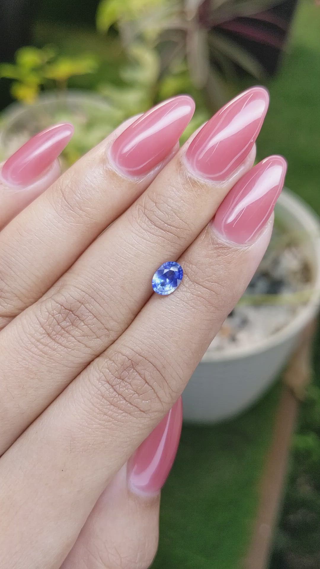 0.83 Ct. Blue Sapphire from Ceylon (Sri Lanka) Size Video