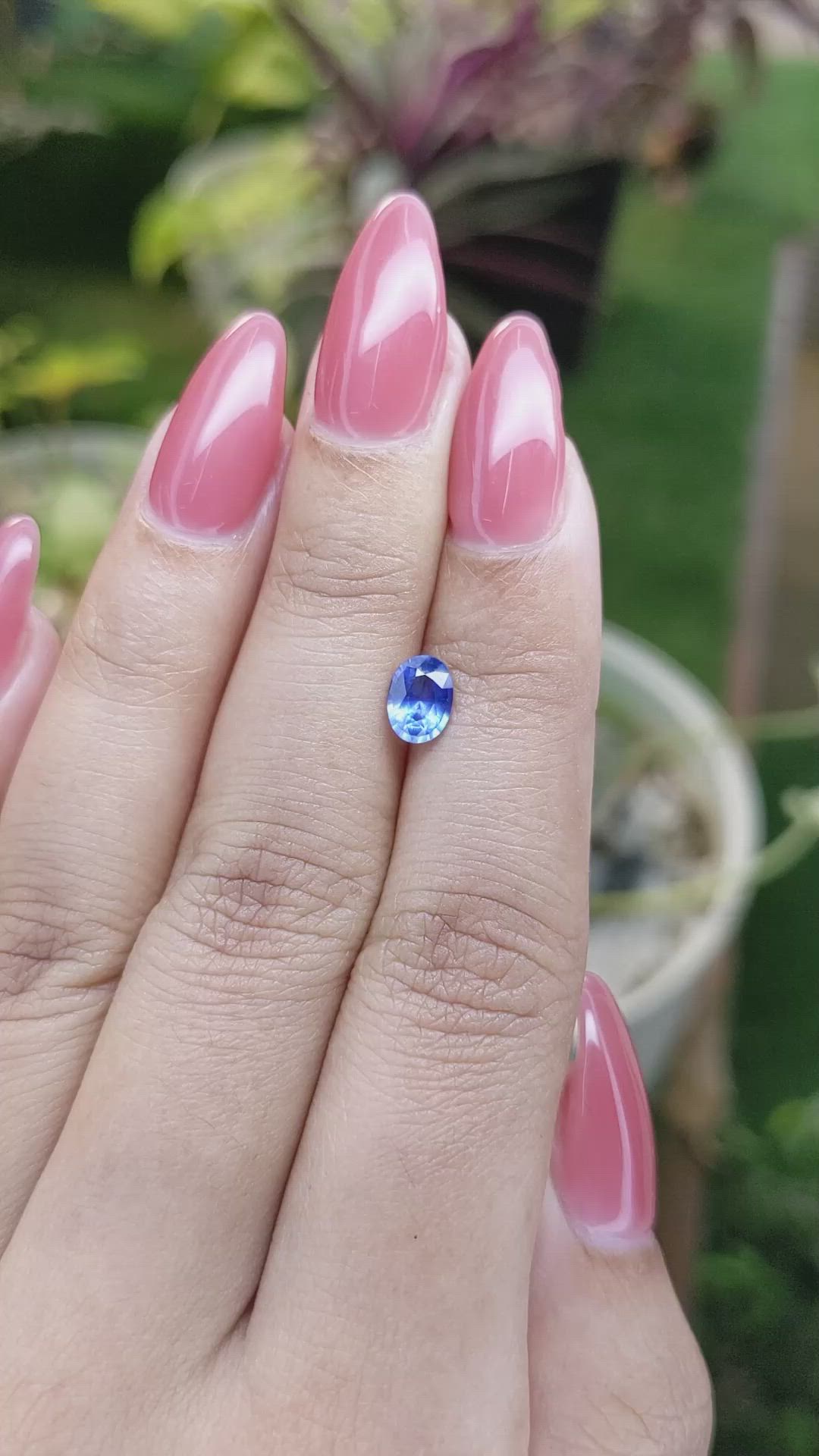 0.83 Ct. Blue Sapphire from Ceylon (Sri Lanka) Size Video