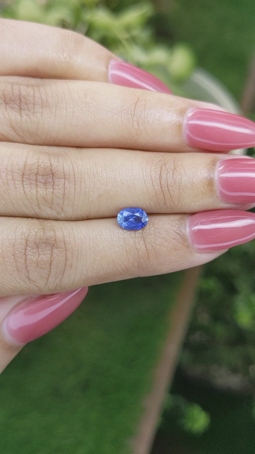 0.83 Ct. Blue Sapphire from Ceylon (Sri Lanka) Size Video