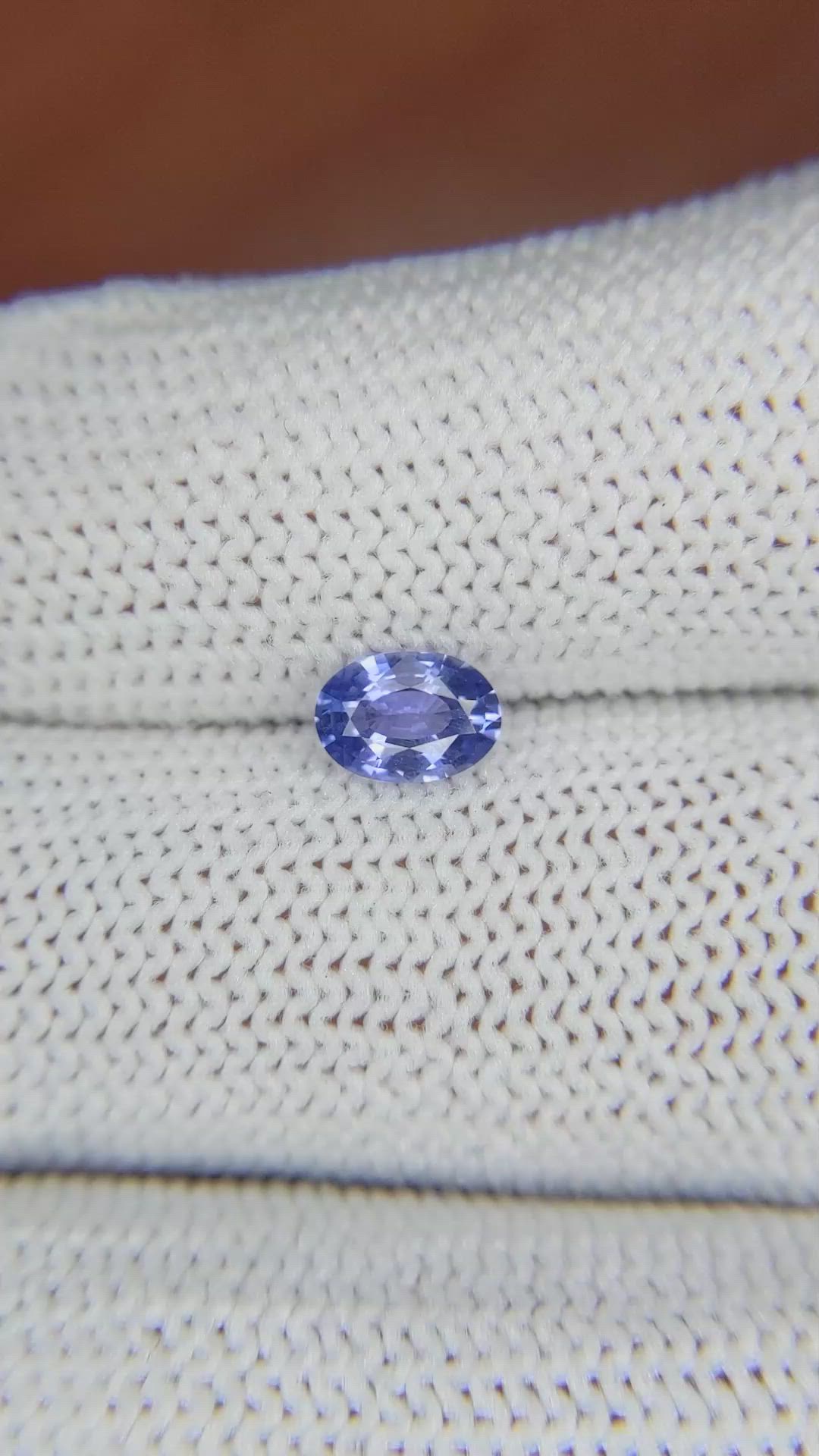 0.79 Ct. Blue Sapphire from Ceylon (Sri Lanka) Size Video
