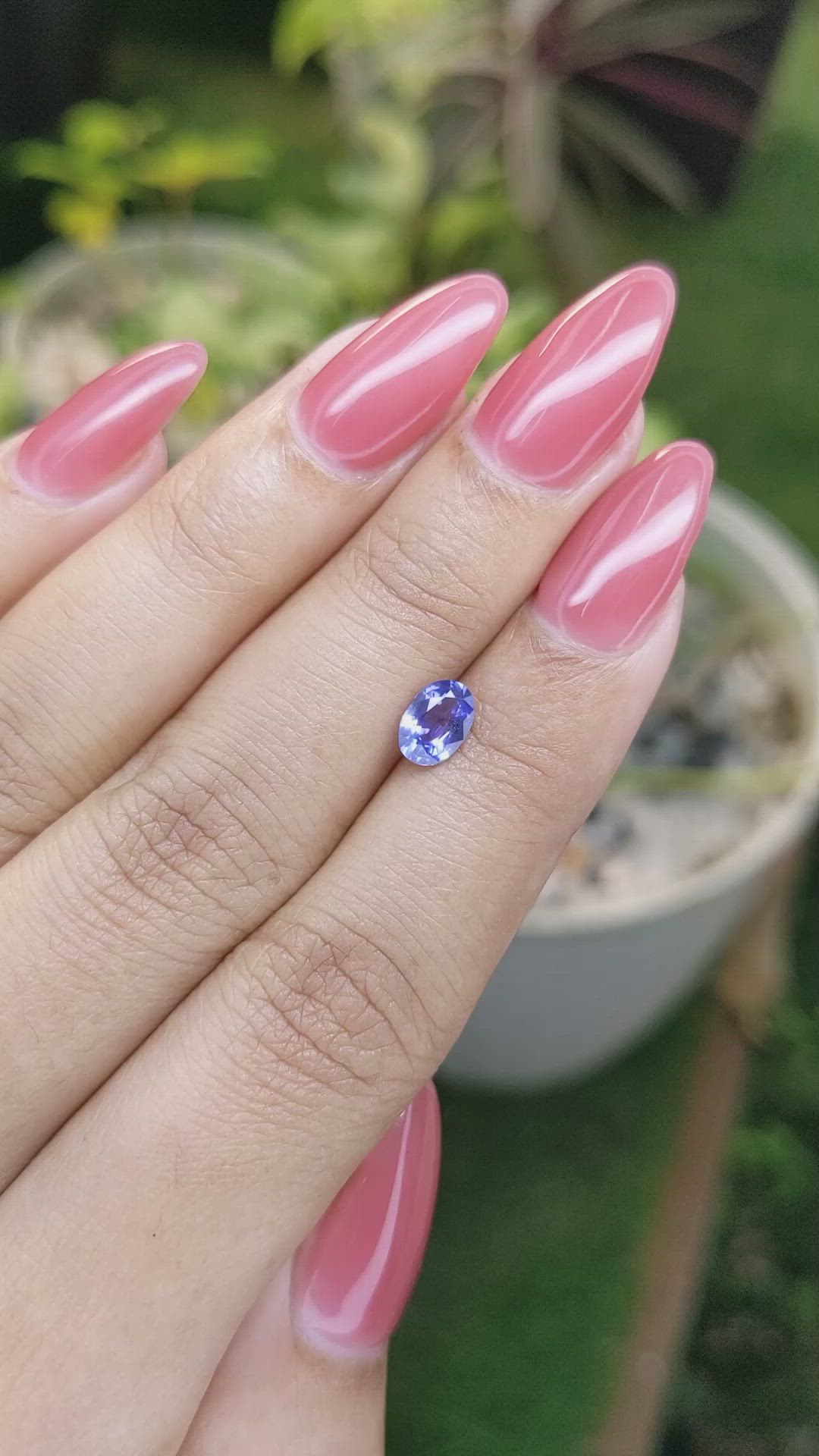 0.79 Ct. Blue Sapphire from Ceylon (Sri Lanka) Size Video