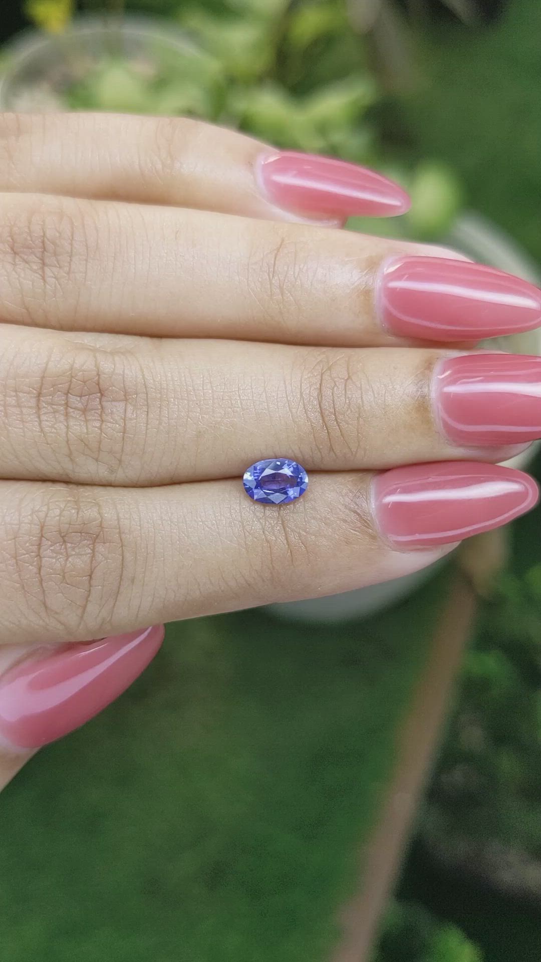 0.79 Ct. Blue Sapphire from Ceylon (Sri Lanka) Size Video