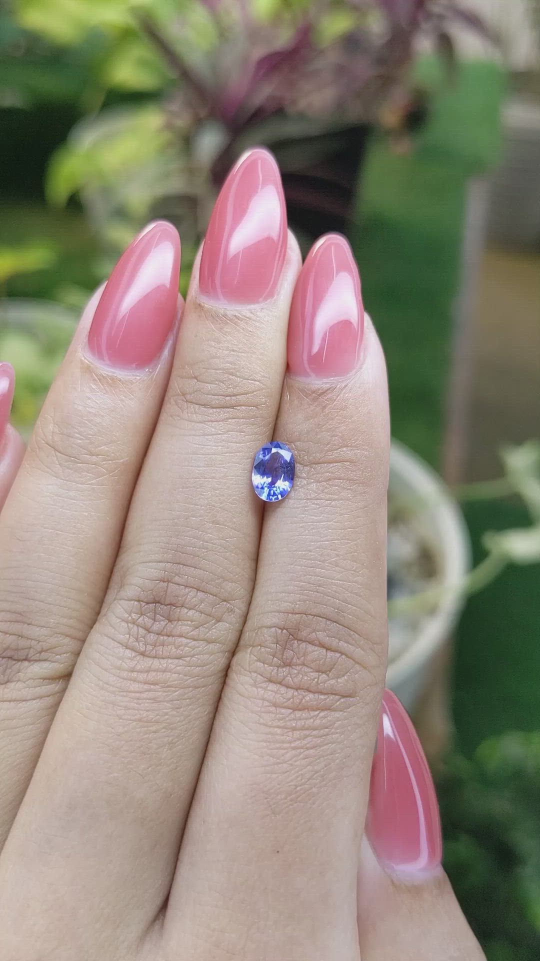 0.79 Ct. Blue Sapphire from Ceylon (Sri Lanka) Size Video