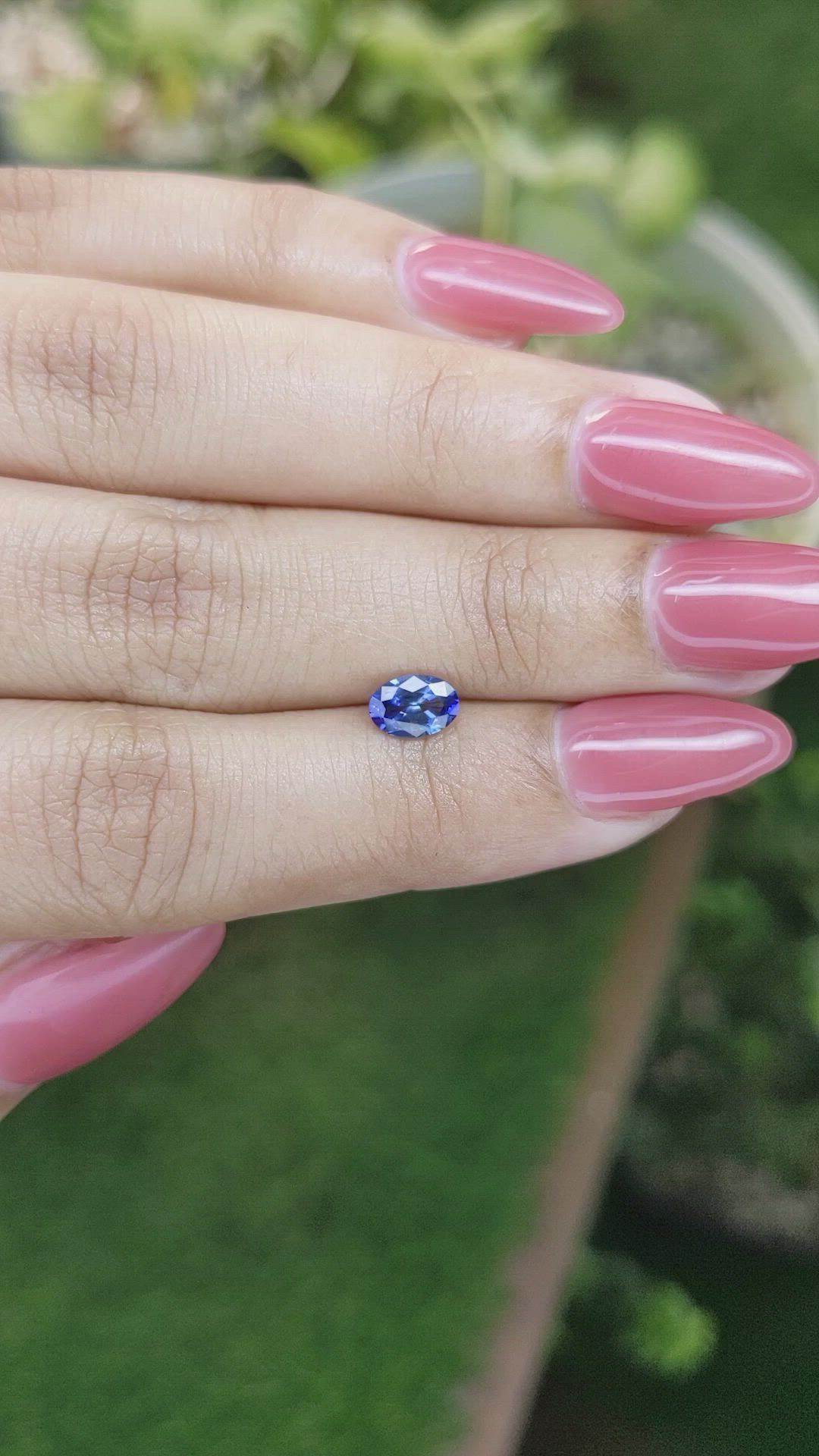 0.70 Ct. Blue Sapphire from Ceylon (Sri Lanka) Size Video