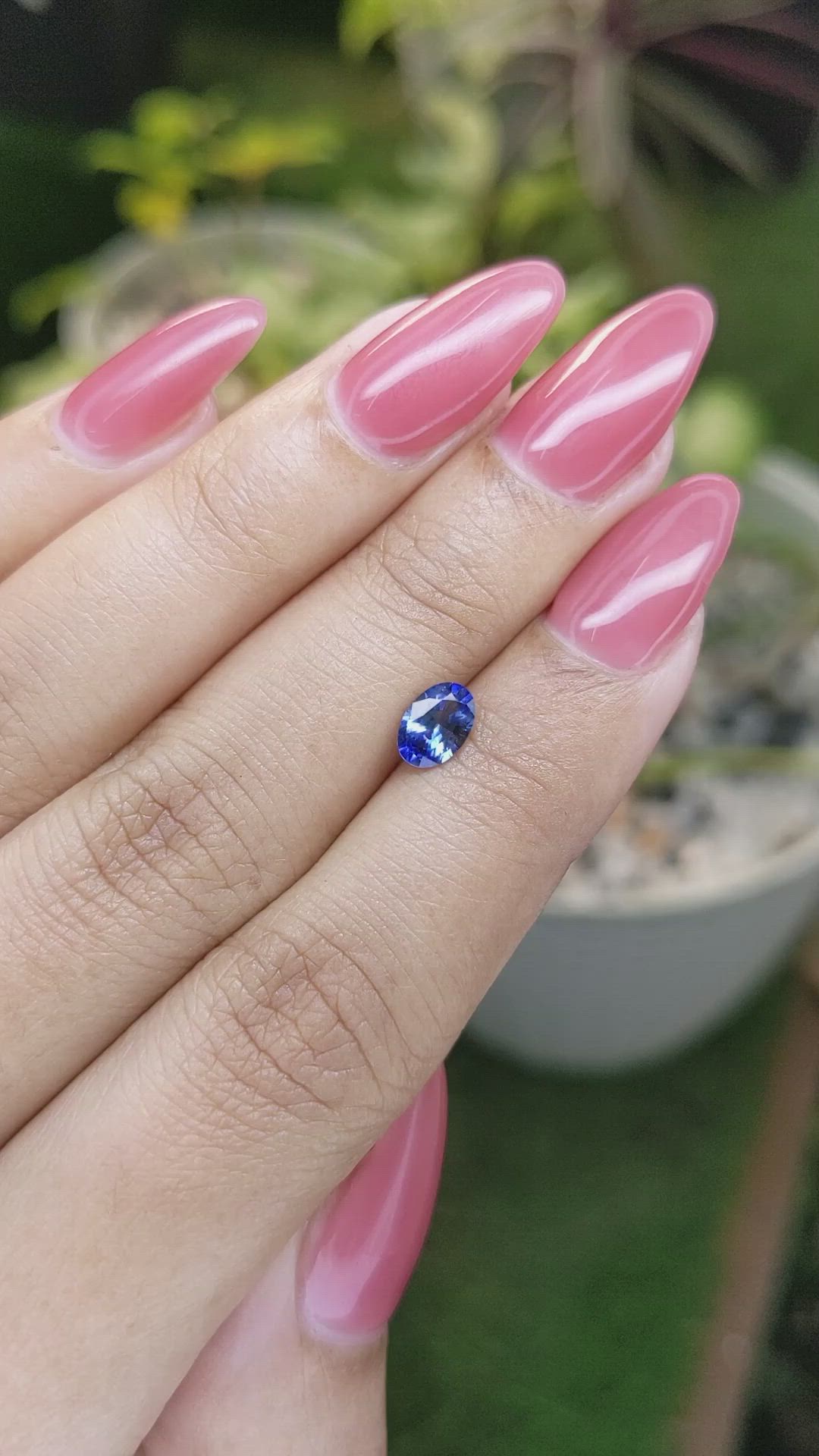 0.70 Ct. Blue Sapphire from Ceylon (Sri Lanka) Size Video