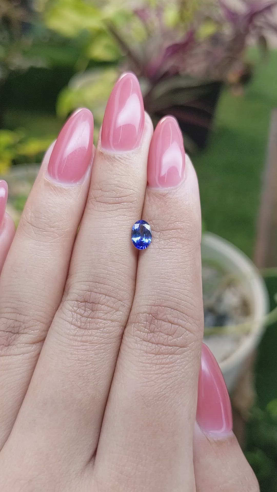 0.70 Ct. Blue Sapphire from Ceylon (Sri Lanka) Size Video