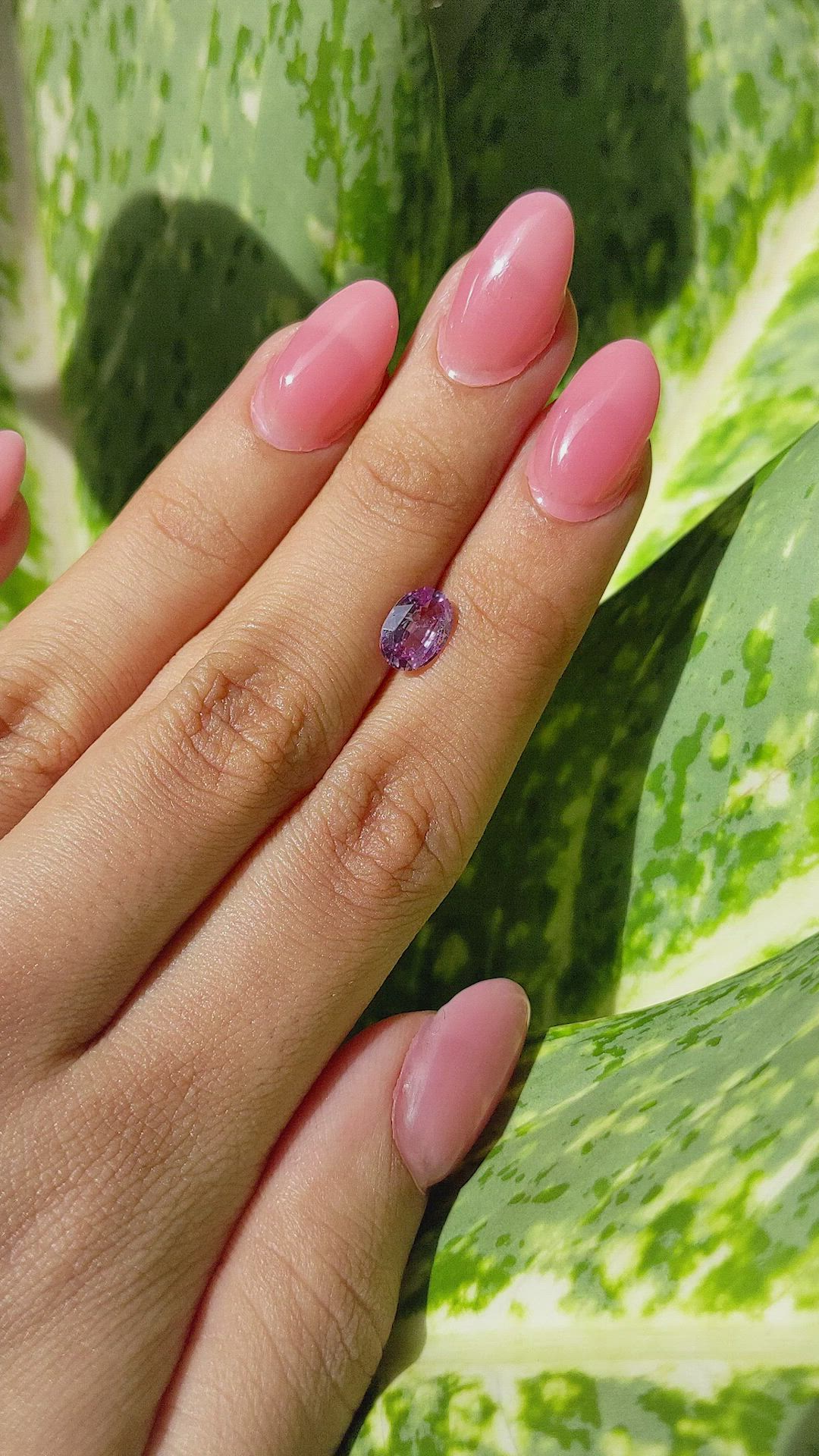 1.61 Ct. Purplish Pink Sapphire from Madagascar Size Video