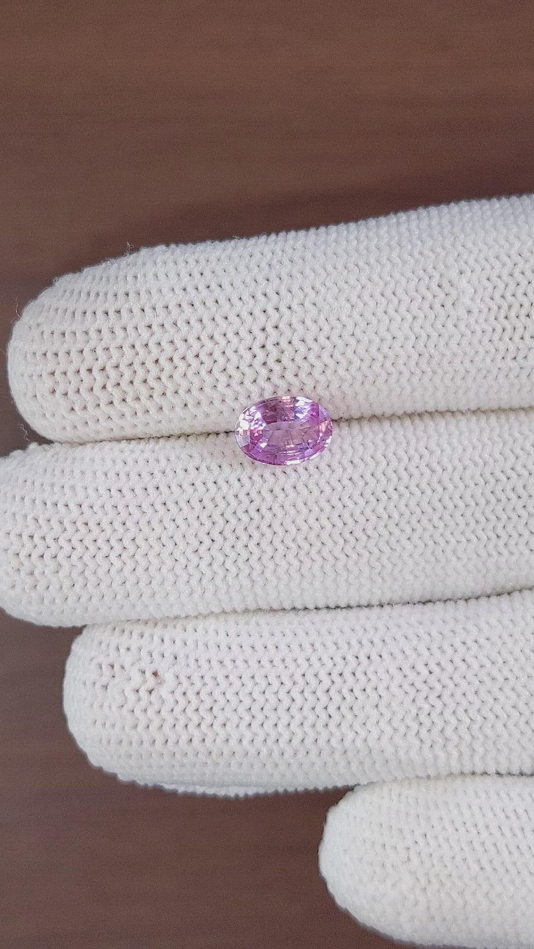 1.61 Ct. Purplish Pink Sapphire from Madagascar Size Video