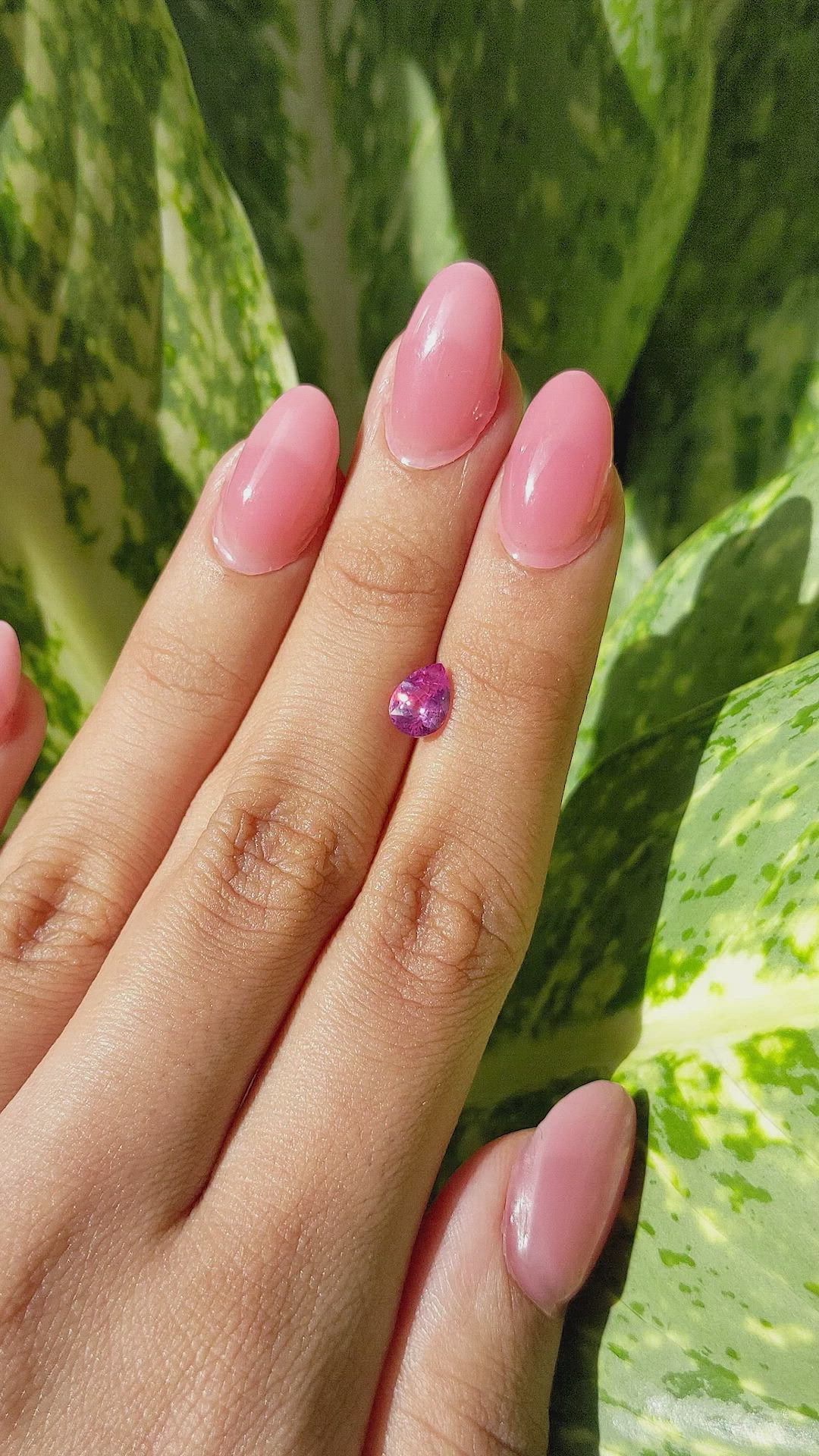 1.18 Ct. Pink Sapphire from Ceylon (Sri Lanka) Size Video