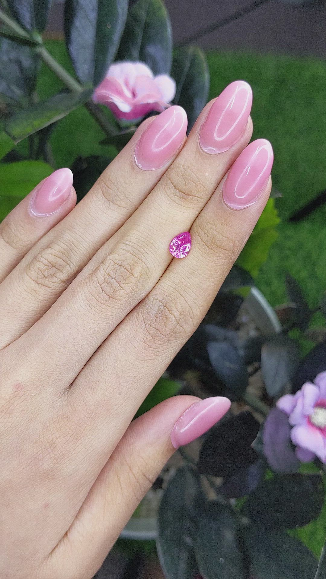 1.18 Ct. Pink Sapphire from Ceylon (Sri Lanka) Size Video
