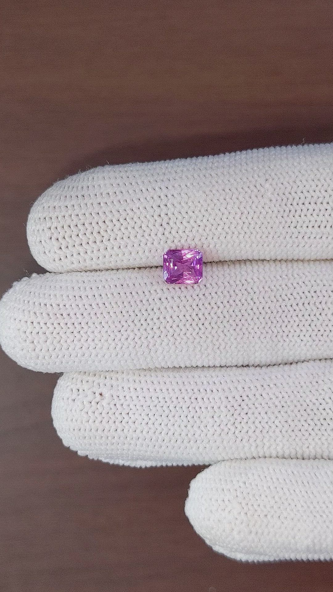 1.10 Ct. Pinkish Purple Sapphire from Madagascar Size Video