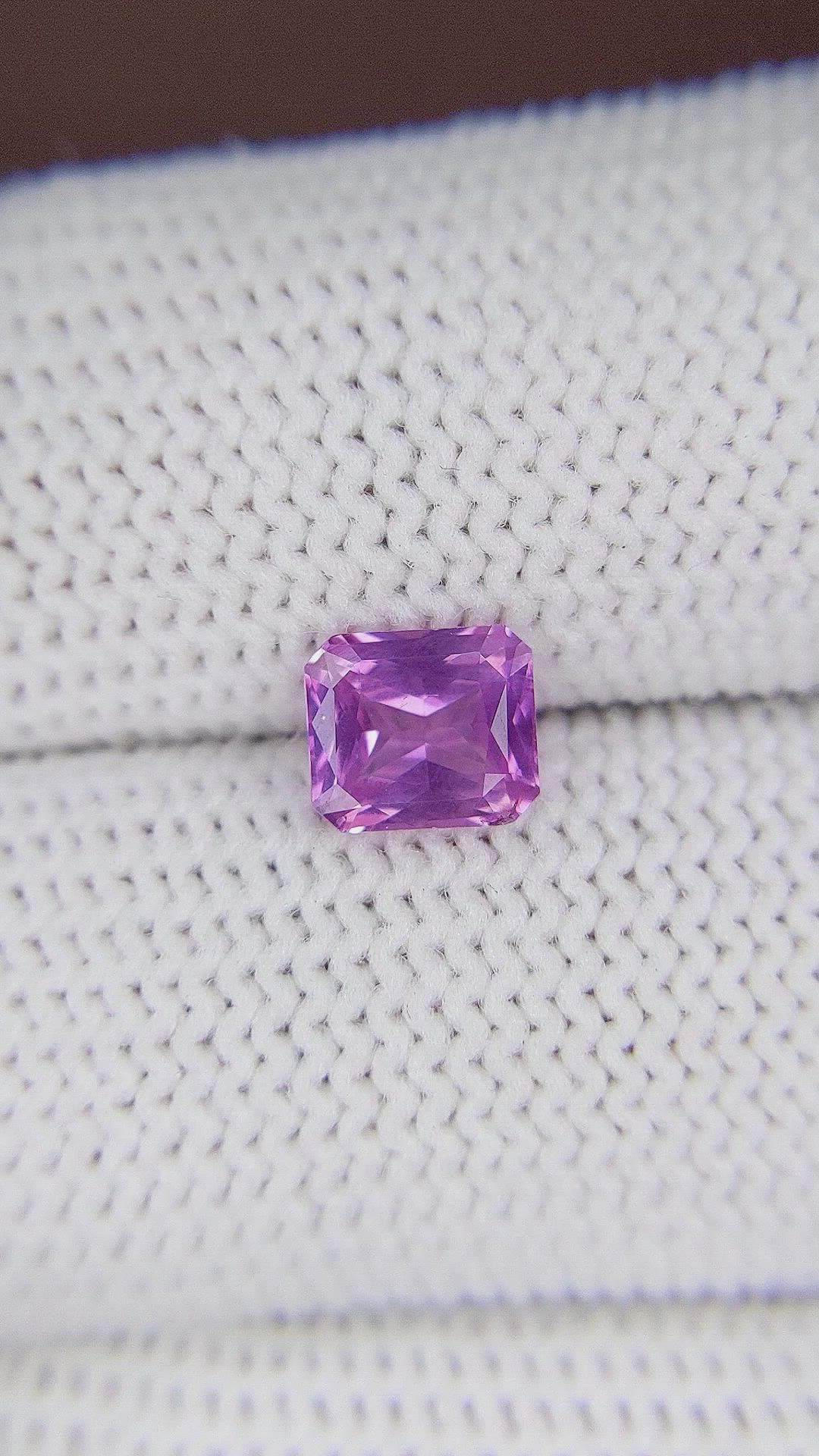1.10 Ct. Pinkish Purple Sapphire from Madagascar Size Video
