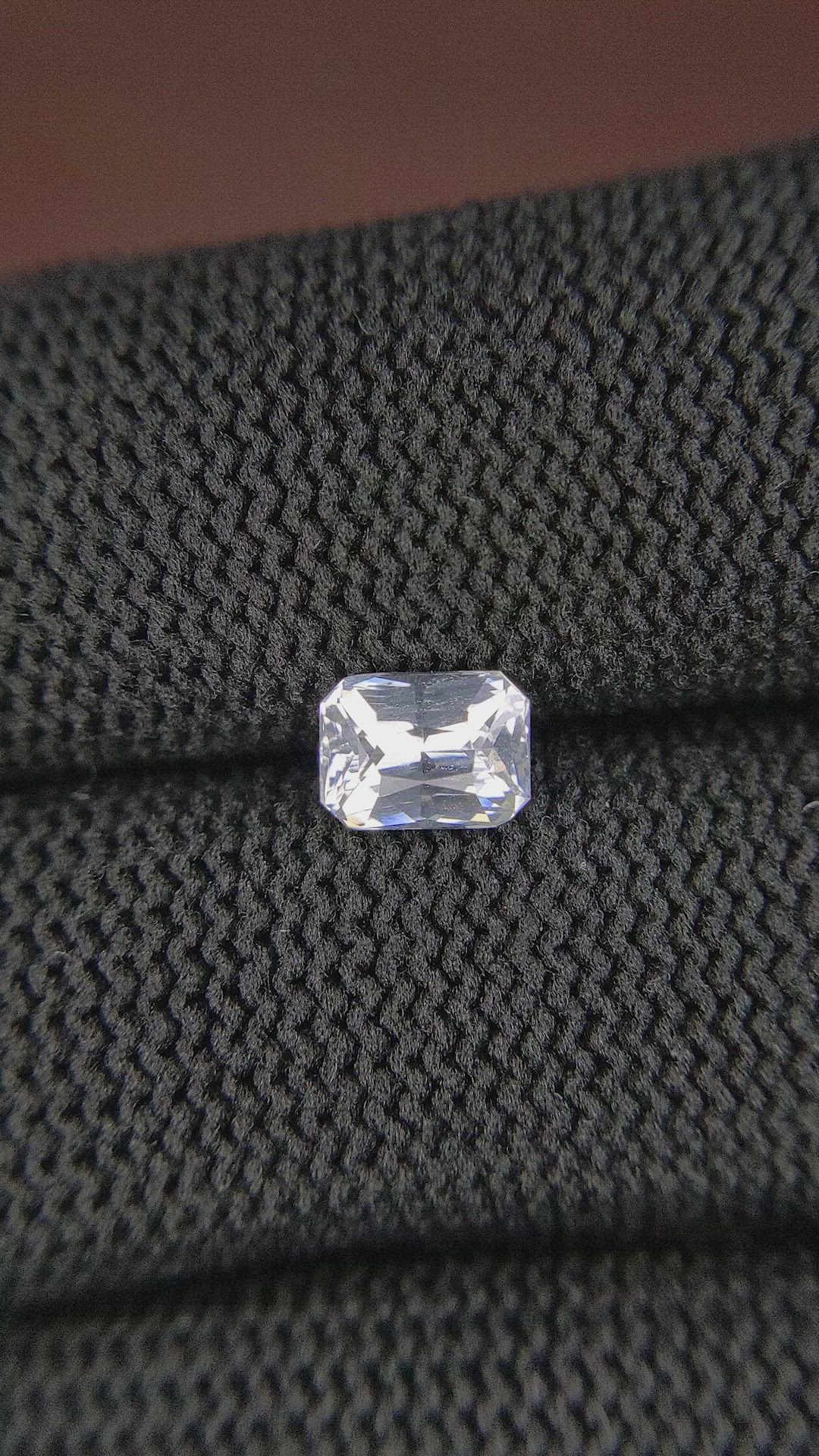 1.27 Ct. White Sapphire from Ceylon (Sri Lanka) Size Video