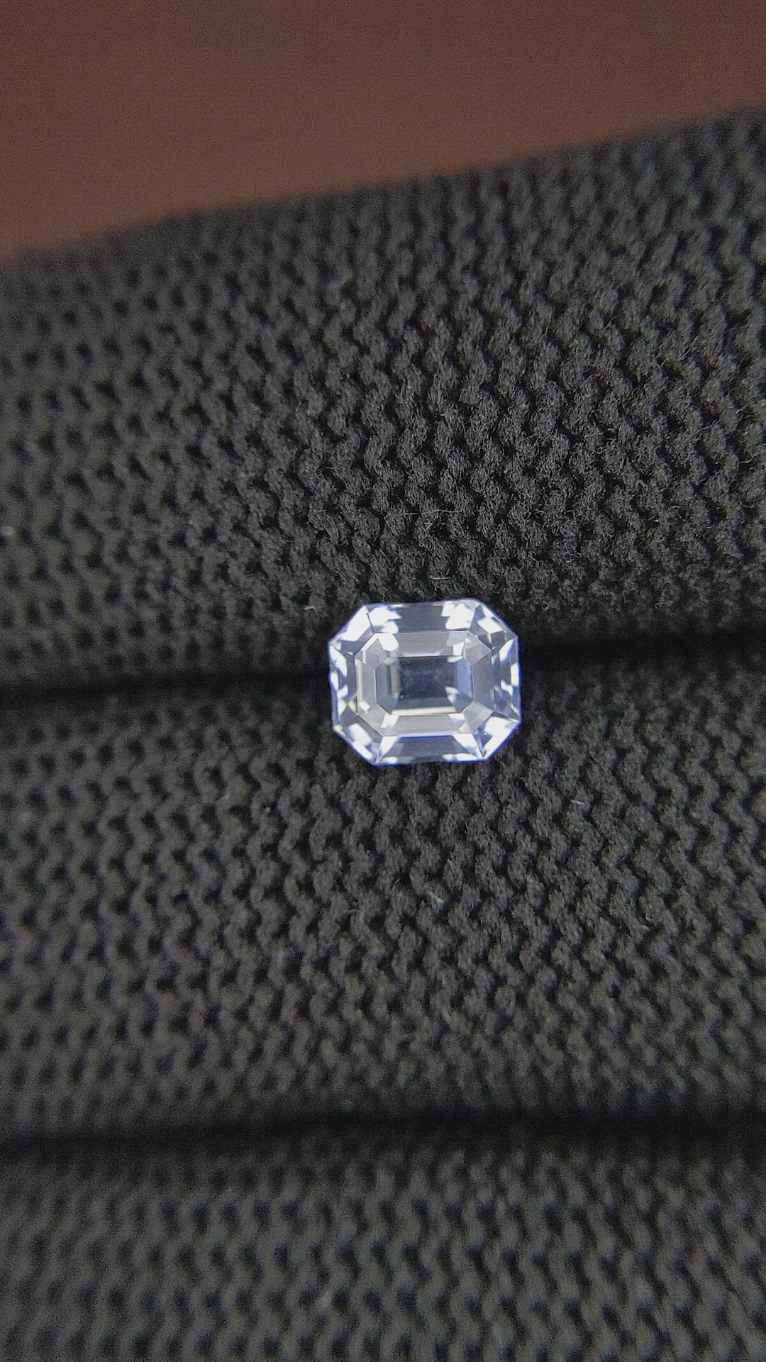 1.39 Ct. White Sapphire from Ceylon (Sri Lanka) Size Video