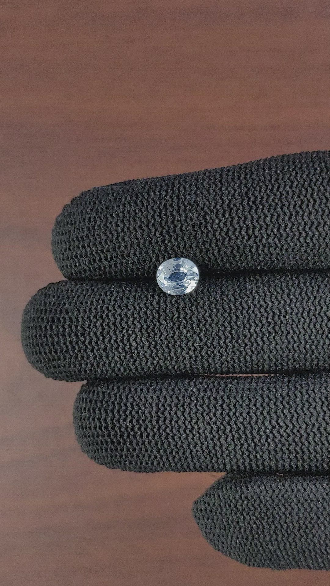 1.10 Ct. White Sapphire from Ceylon (Sri Lanka) Size Video