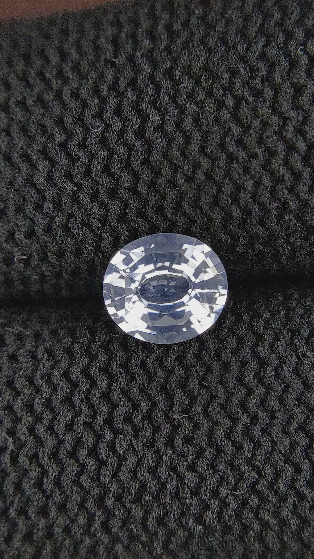 1.10 Ct. White Sapphire from Ceylon (Sri Lanka) Size Video