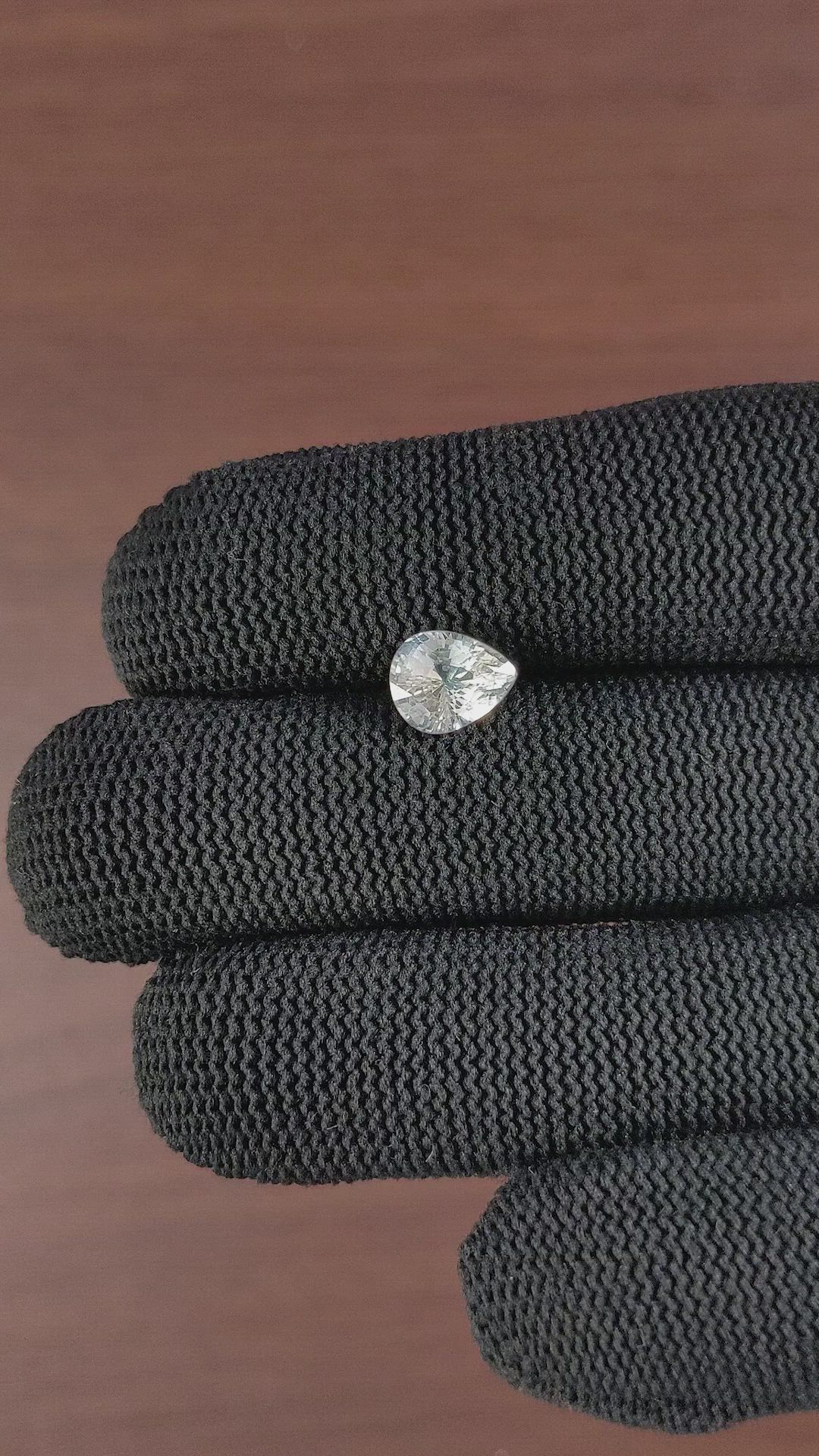 2.02 Ct. White Sapphire from Ceylon (Sri Lanka) Size Video