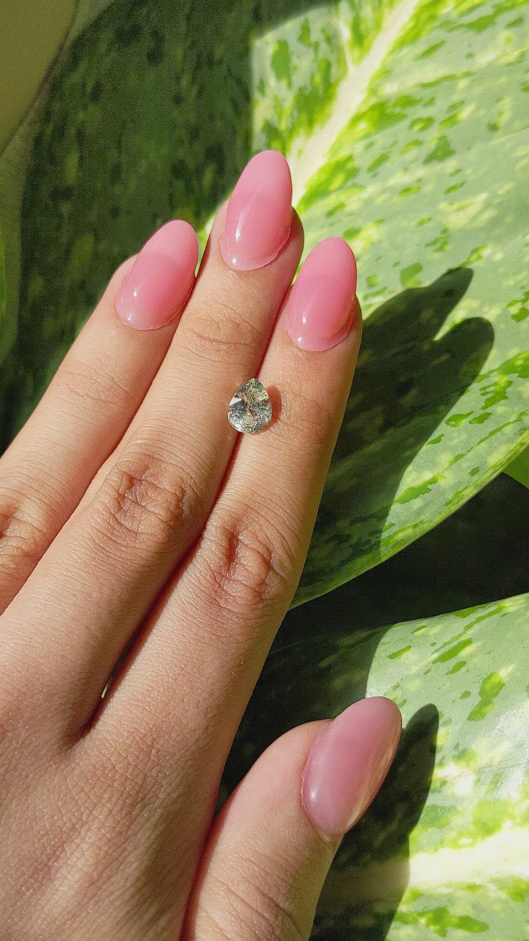2.02 Ct. White Sapphire from Ceylon (Sri Lanka) Size Video