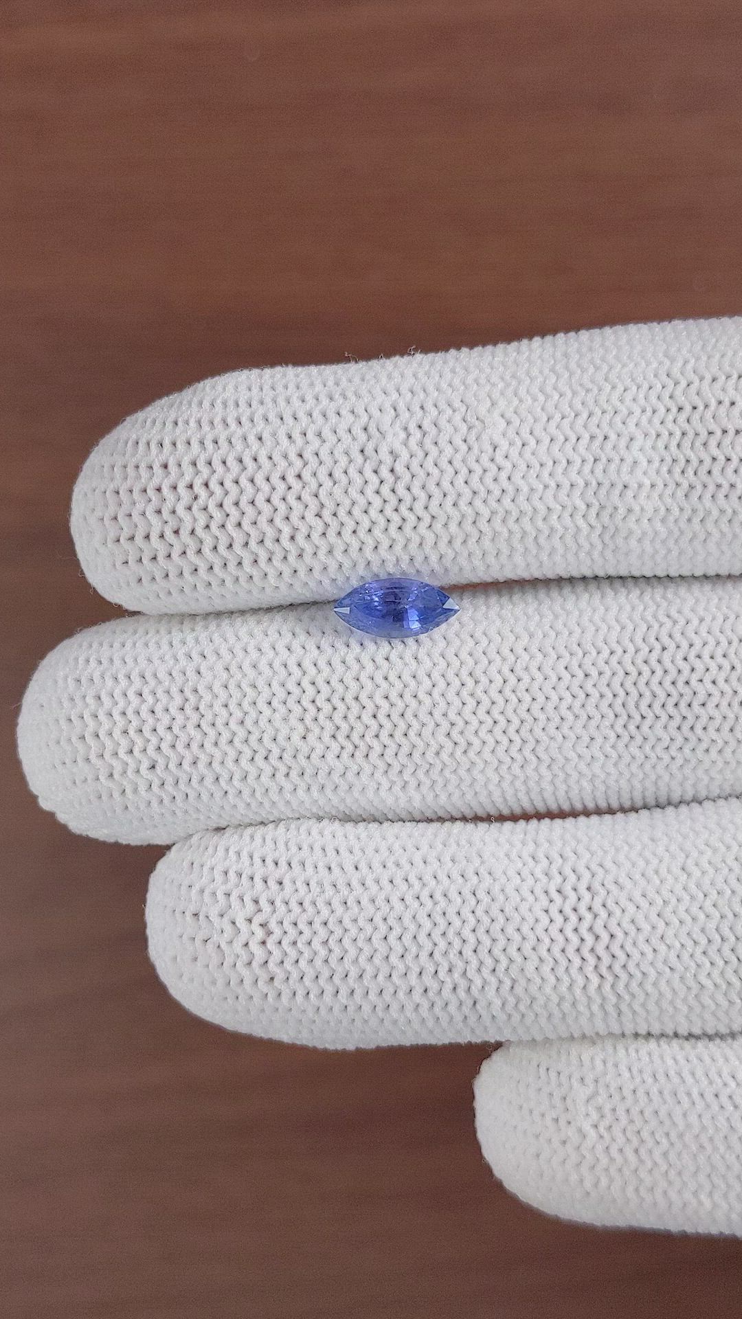 1.33 Ct. Blue Sapphire from Ceylon (Sri Lanka) Size Video