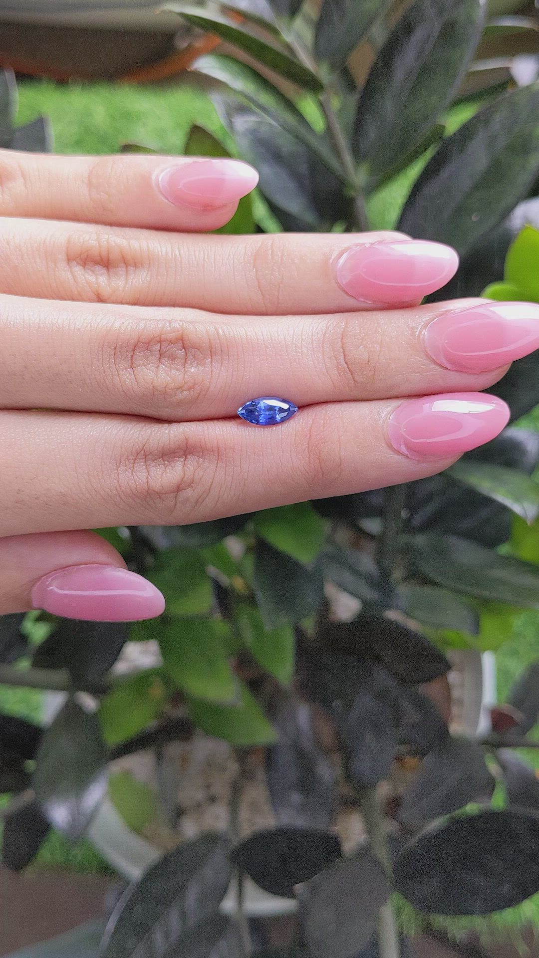 1.33 Ct. Blue Sapphire from Ceylon (Sri Lanka) Size Video