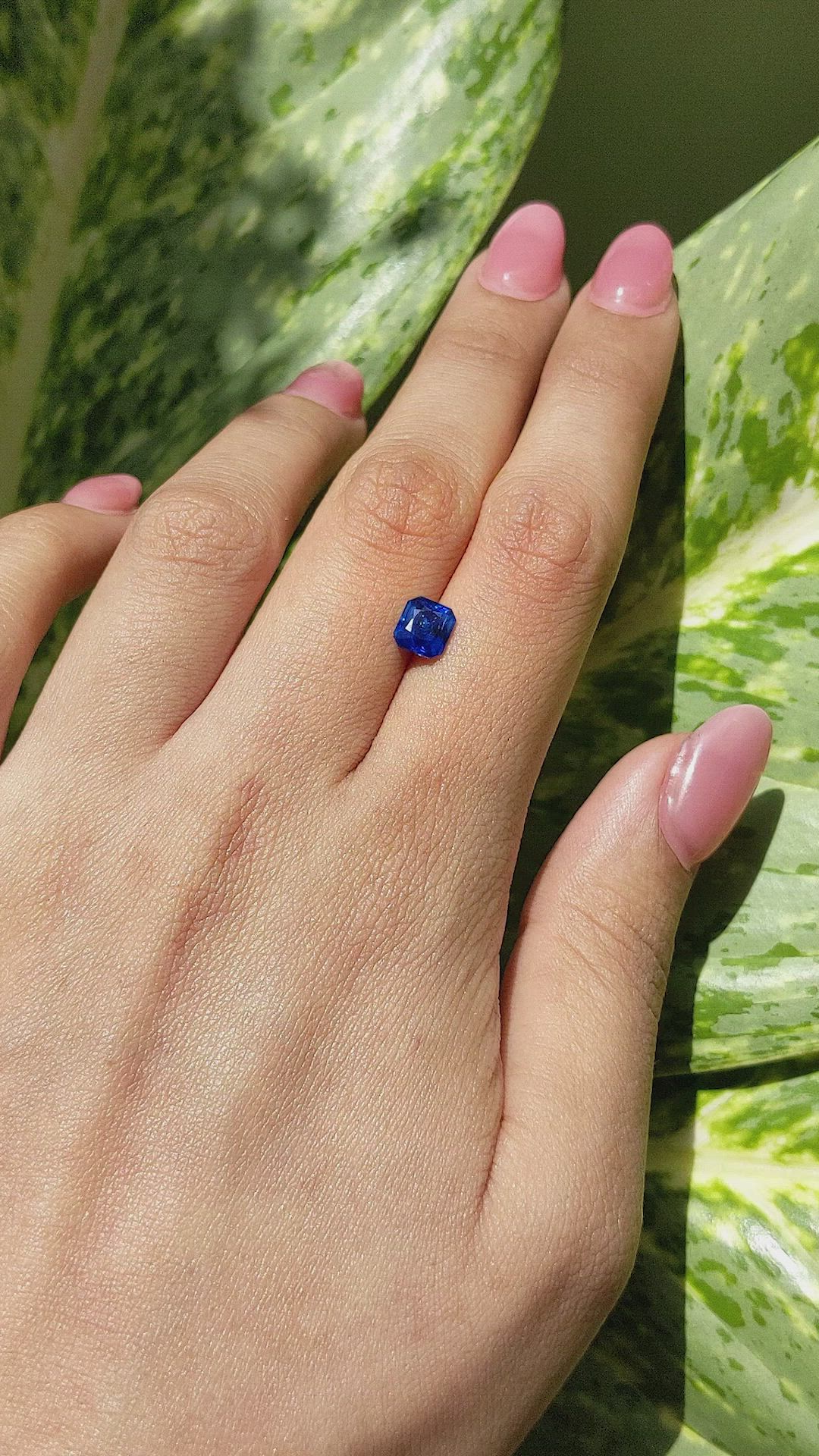 1.37 Ct. Blue Sapphire from Madagascar Size Video