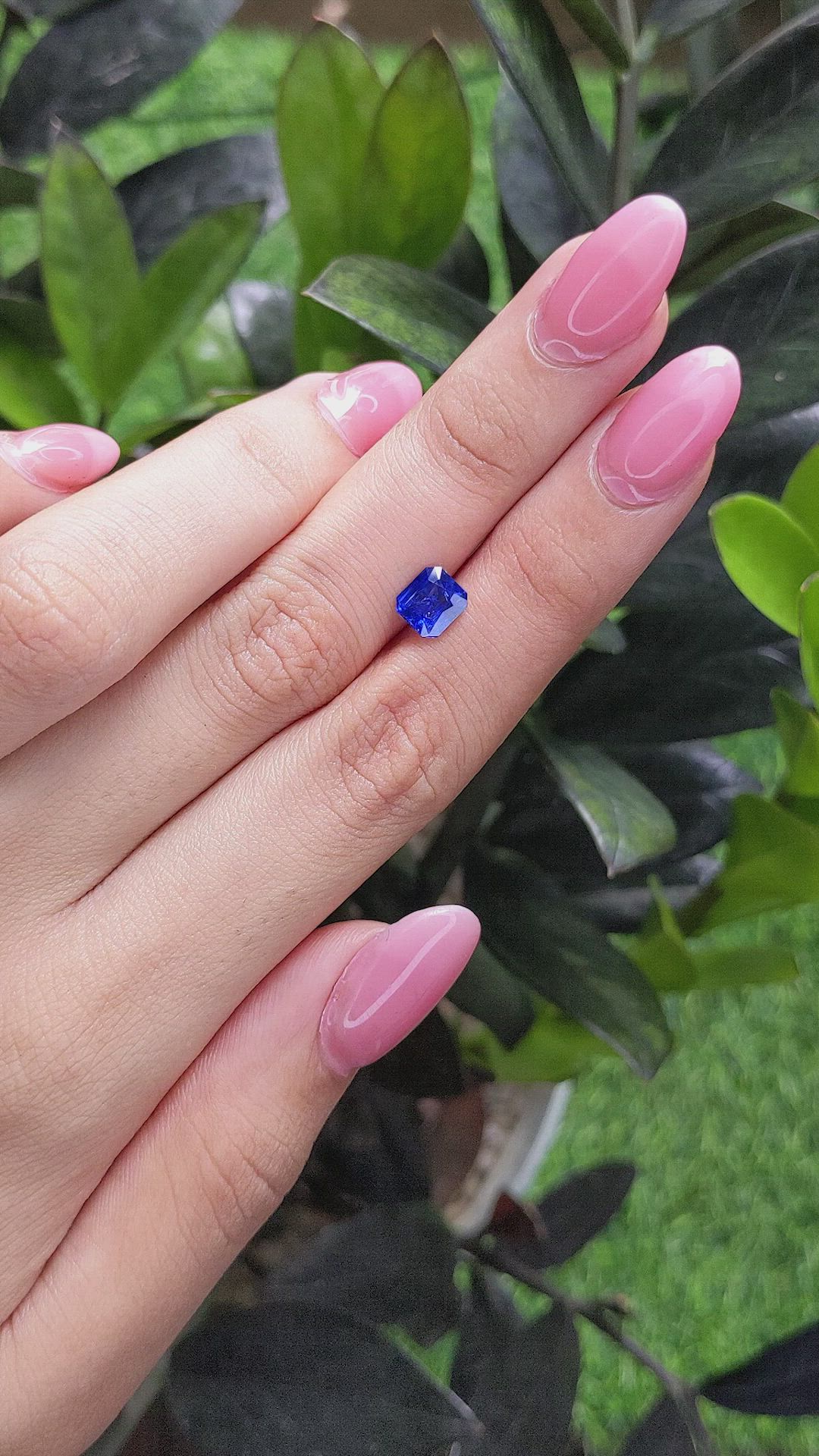 1.37 Ct. Blue Sapphire from Madagascar Size Video