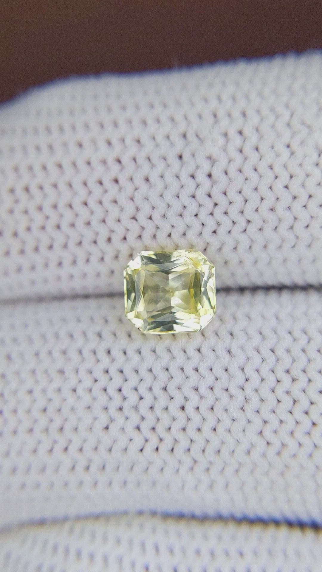 1.59 Ct. Yellow Sapphire from Ceylon (Sri Lanka) Size Video