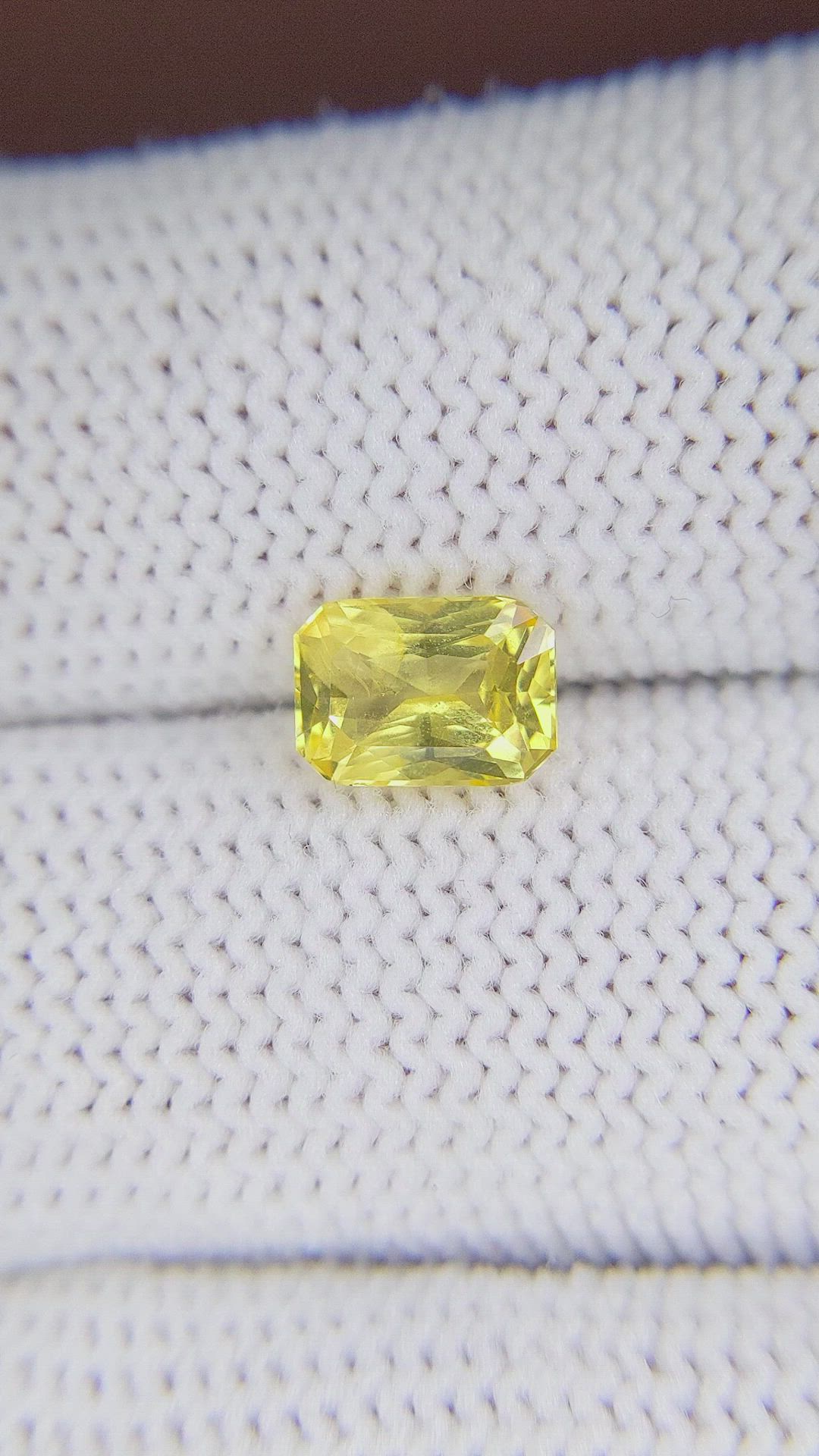 1.53 Ct. Yellow Sapphire from Ceylon (Sri Lanka) Size Video