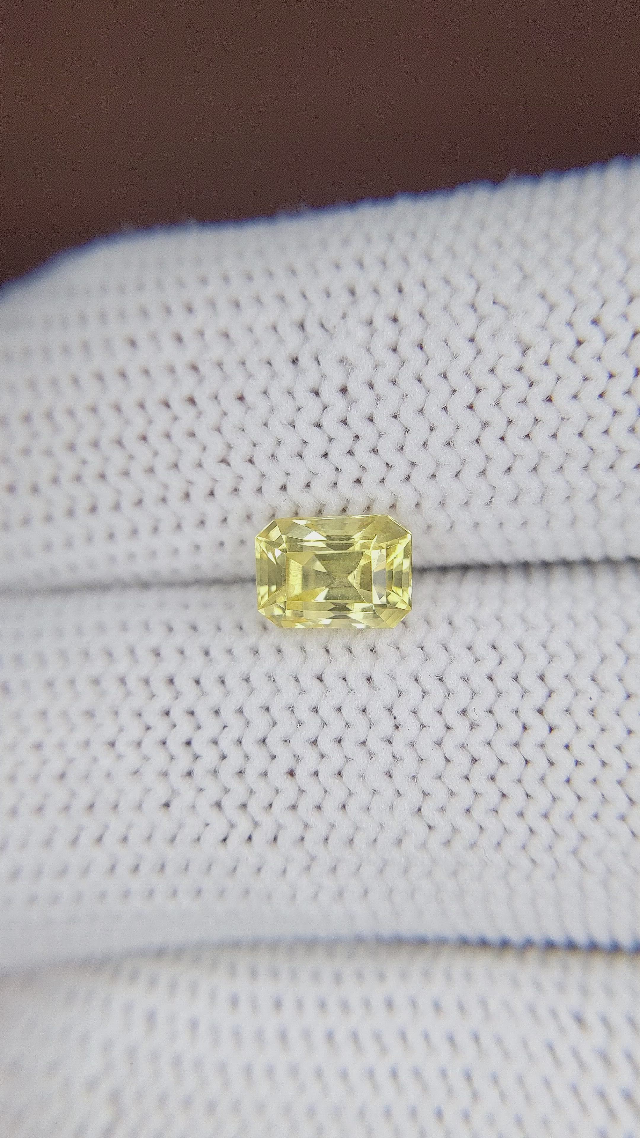1.58 Ct. Yellow Sapphire from Ceylon (Sri Lanka) Size Video