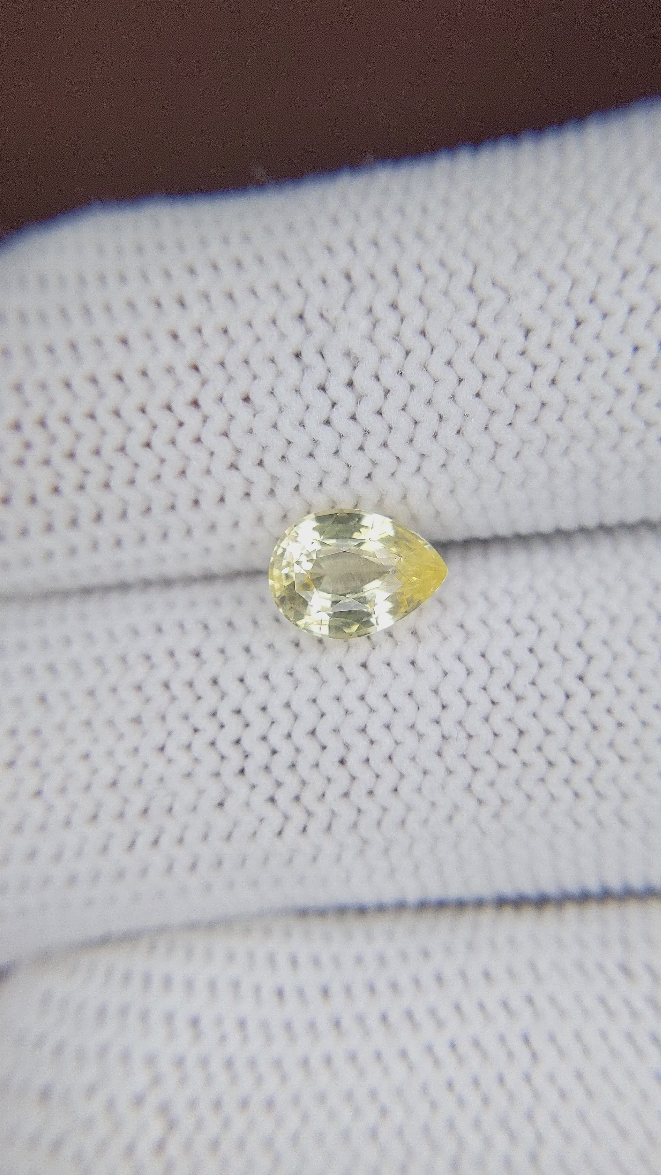 1.43 Ct. Yellow Sapphire from Ceylon (Sri Lanka) Size Video