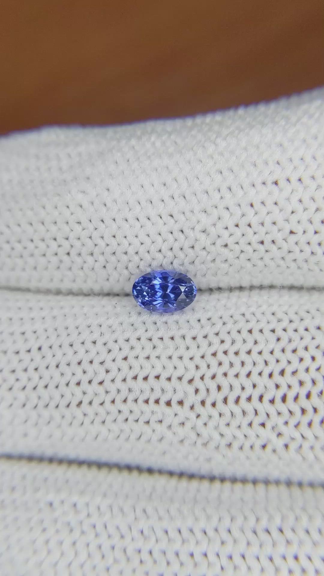 0.56 Ct. Blue Sapphire from Ceylon (Sri Lanka) Size Video