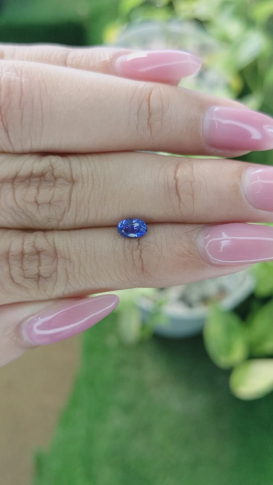 0.56 Ct. Blue Sapphire from Ceylon (Sri Lanka) Size Video