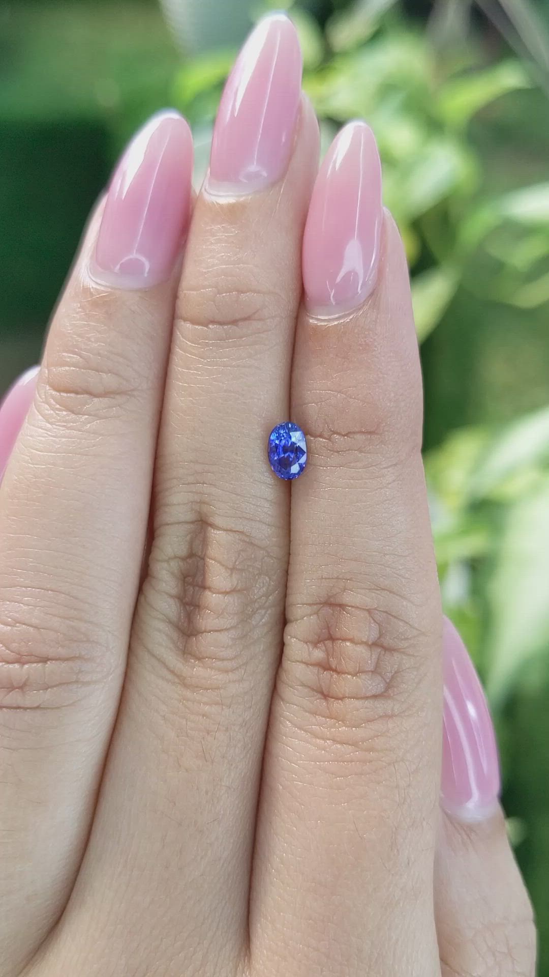 0.56 Ct. Blue Sapphire from Ceylon (Sri Lanka) Size Video