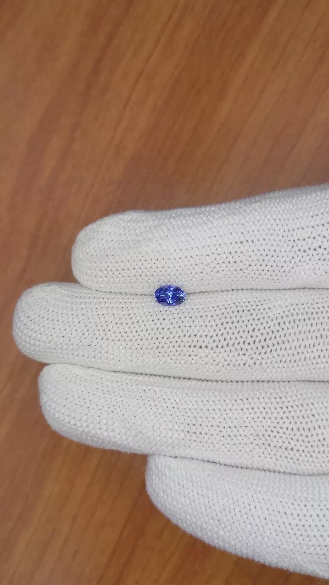 0.56 Ct. Blue Sapphire from Ceylon (Sri Lanka) Size Video