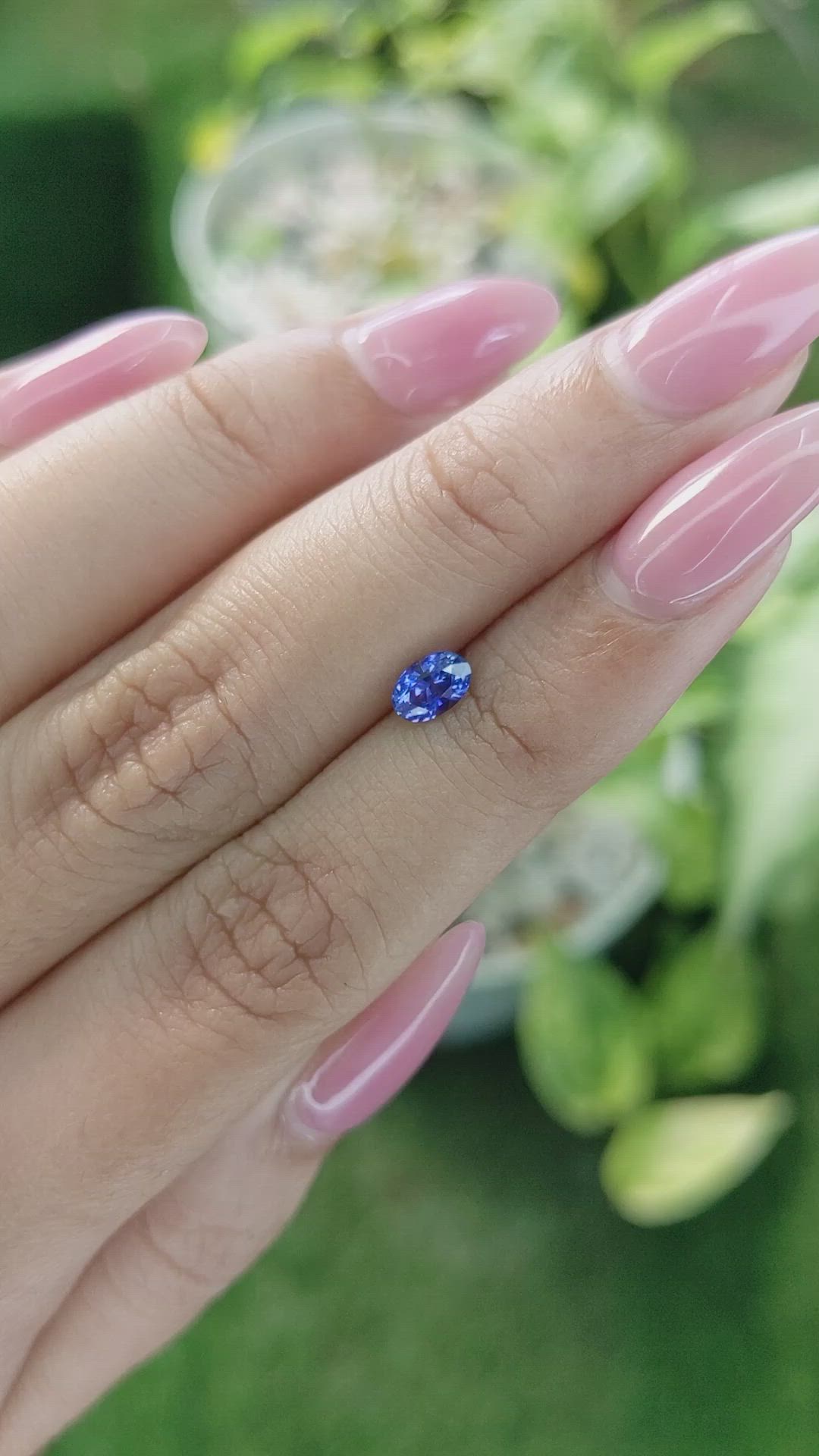 0.56 Ct. Blue Sapphire from Ceylon (Sri Lanka) Size Video