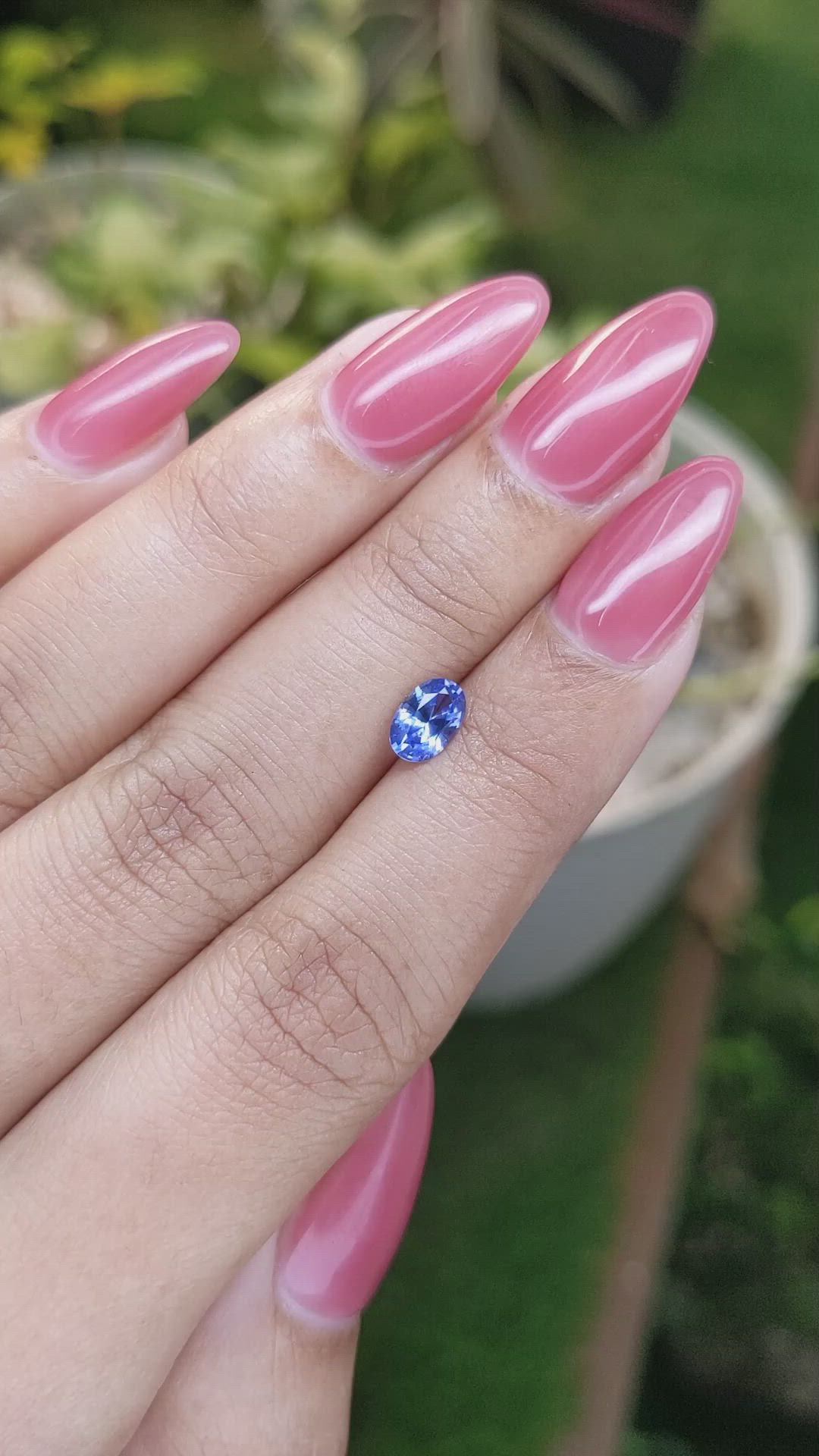 0.72 Ct. Blue Sapphire from Ceylon (Sri Lanka) Size Video