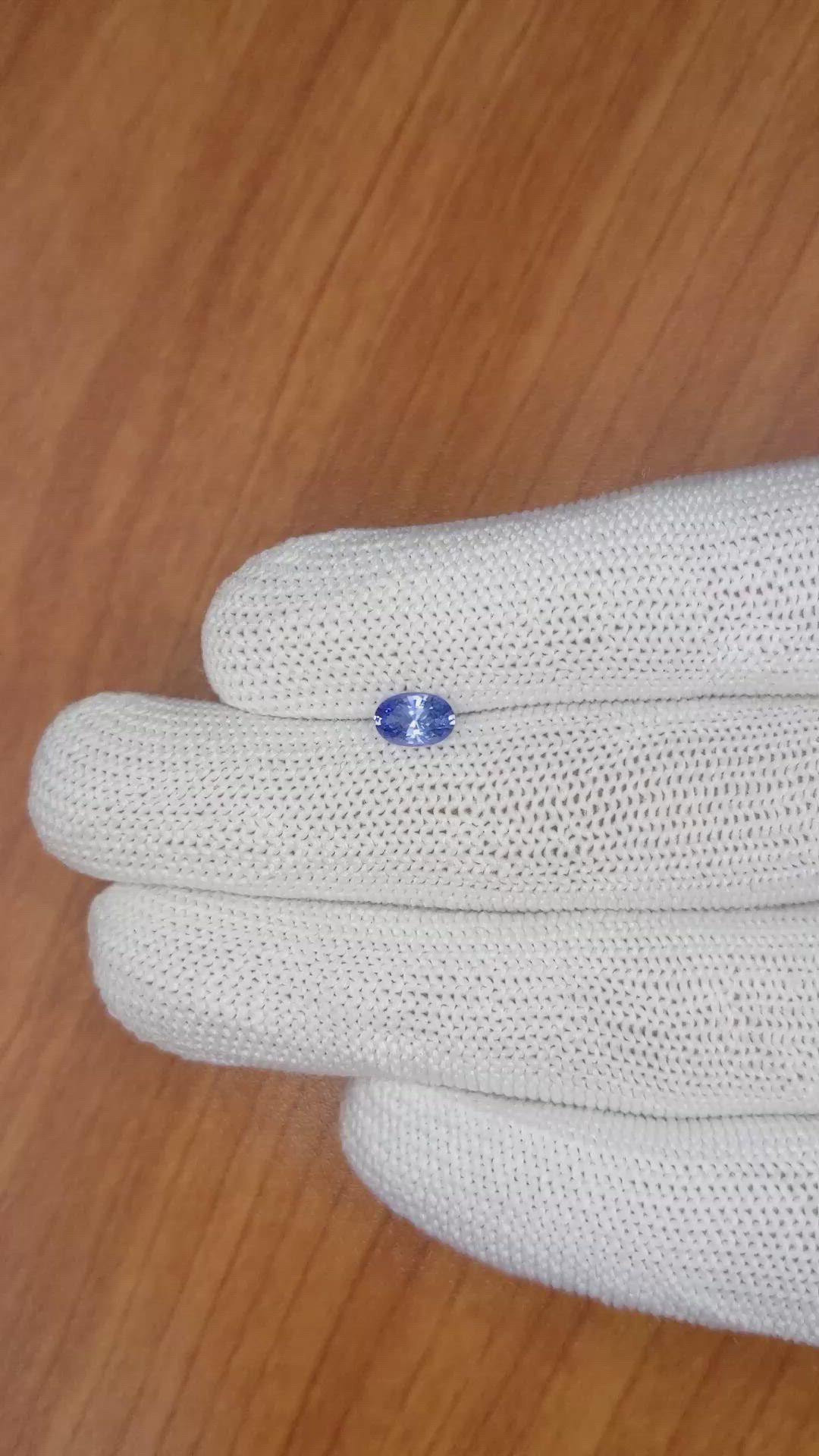 0.72 Ct. Blue Sapphire from Ceylon (Sri Lanka) Size Video