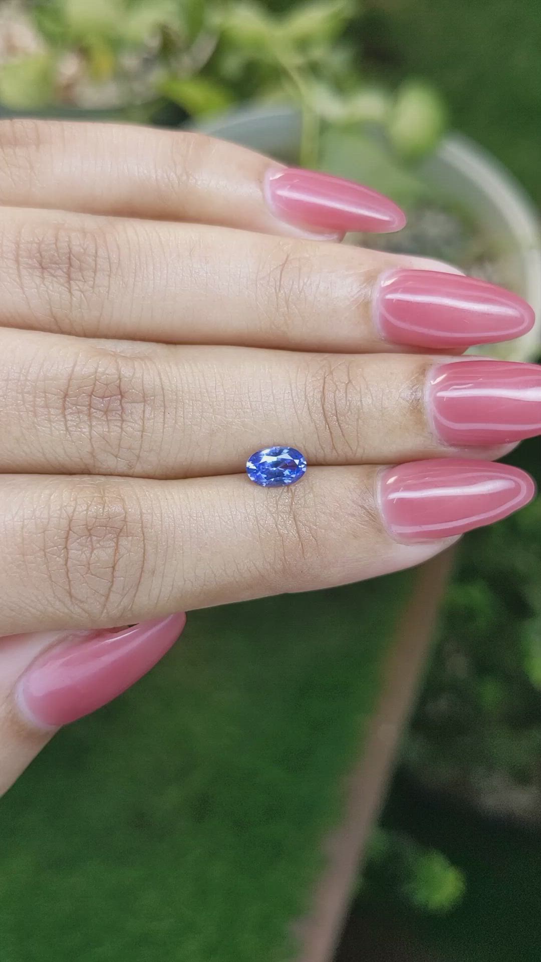 0.72 Ct. Blue Sapphire from Ceylon (Sri Lanka) Size Video