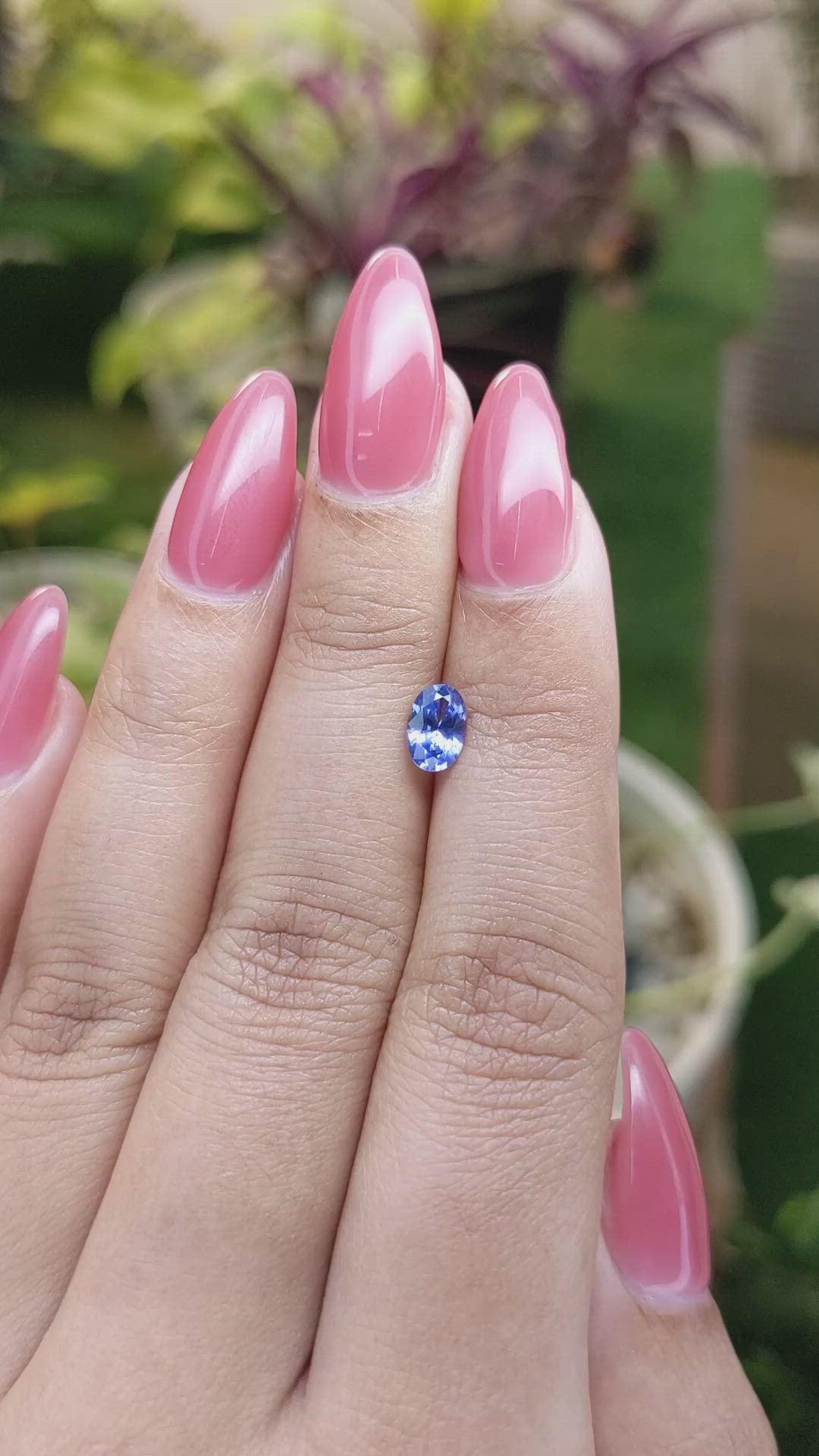 0.72 Ct. Blue Sapphire from Ceylon (Sri Lanka) Size Video