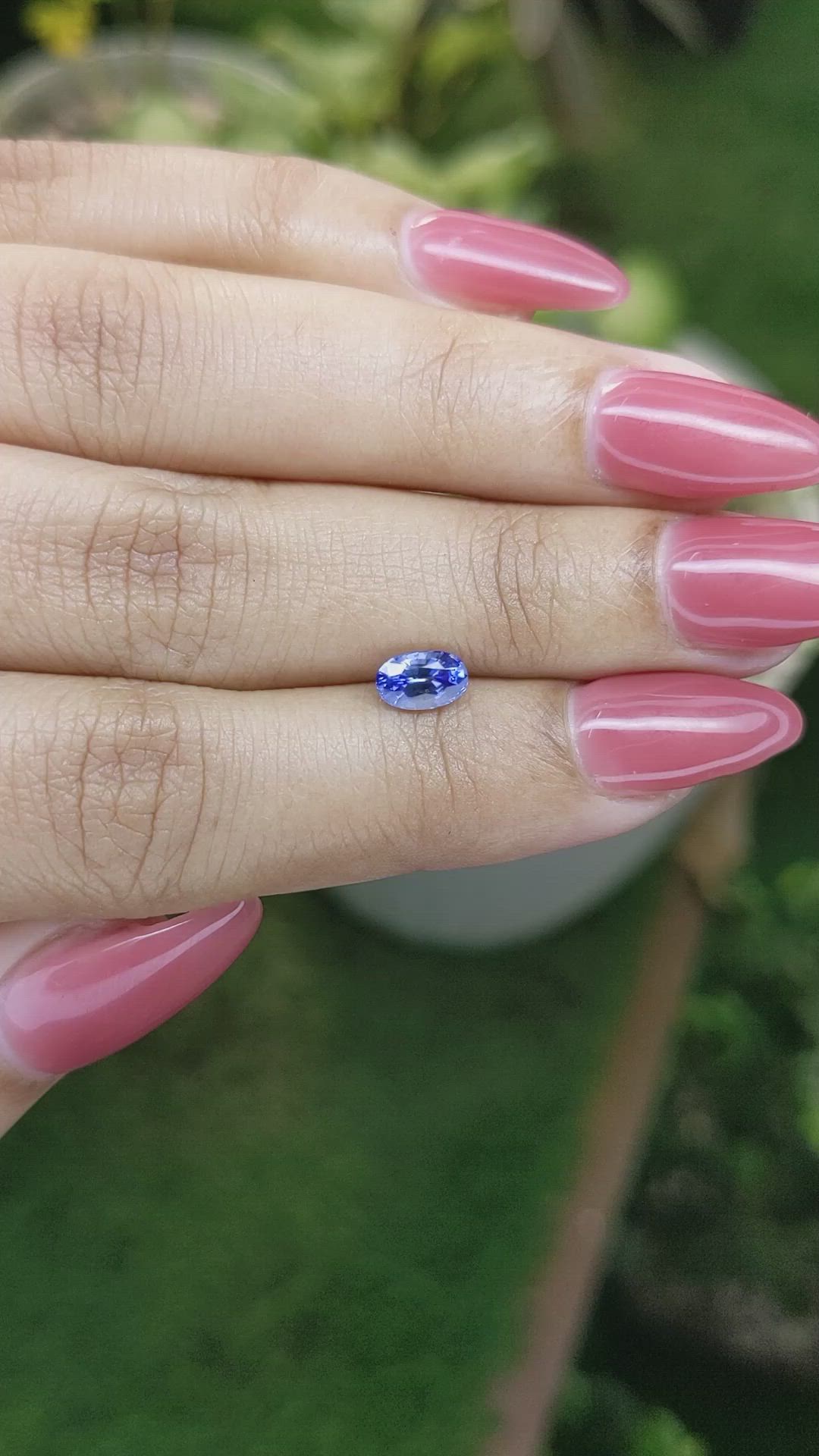 0.77 Ct. Blue Sapphire from Ceylon (Sri Lanka) Size Video