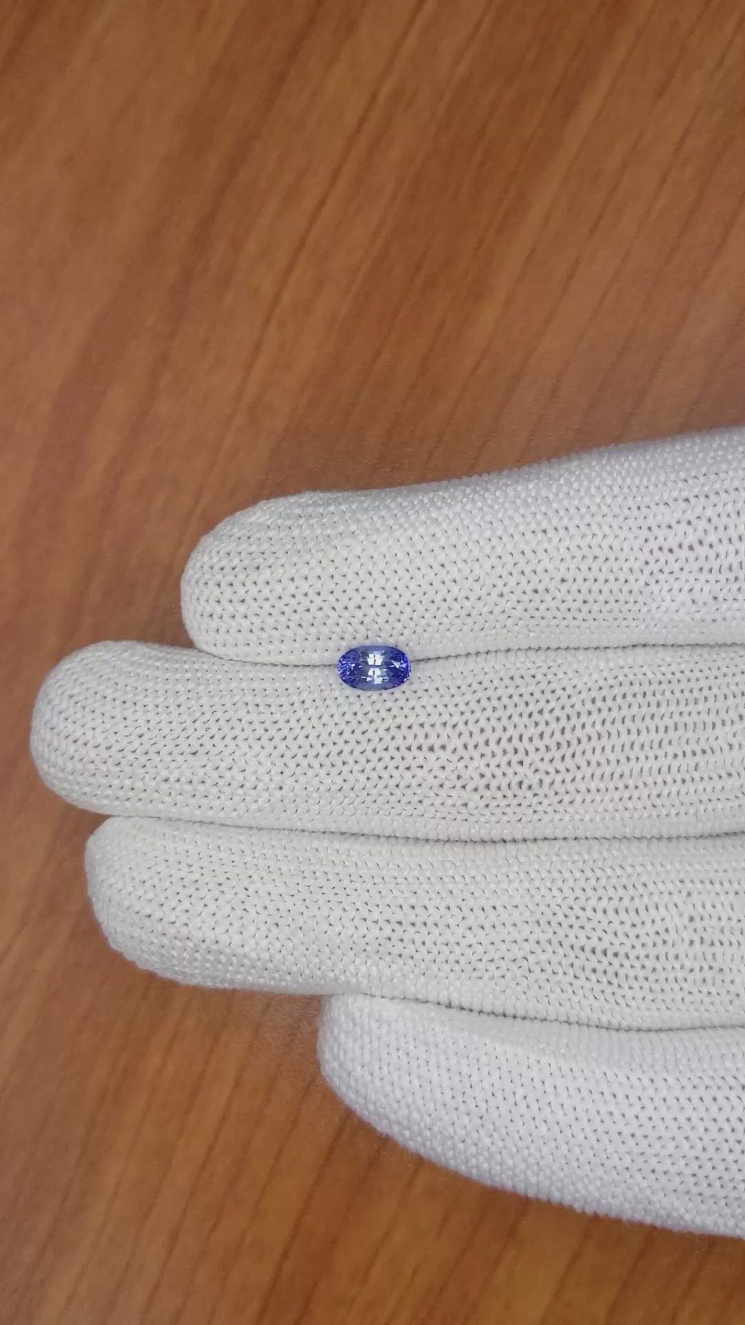 0.77 Ct. Blue Sapphire from Ceylon (Sri Lanka) Size Video