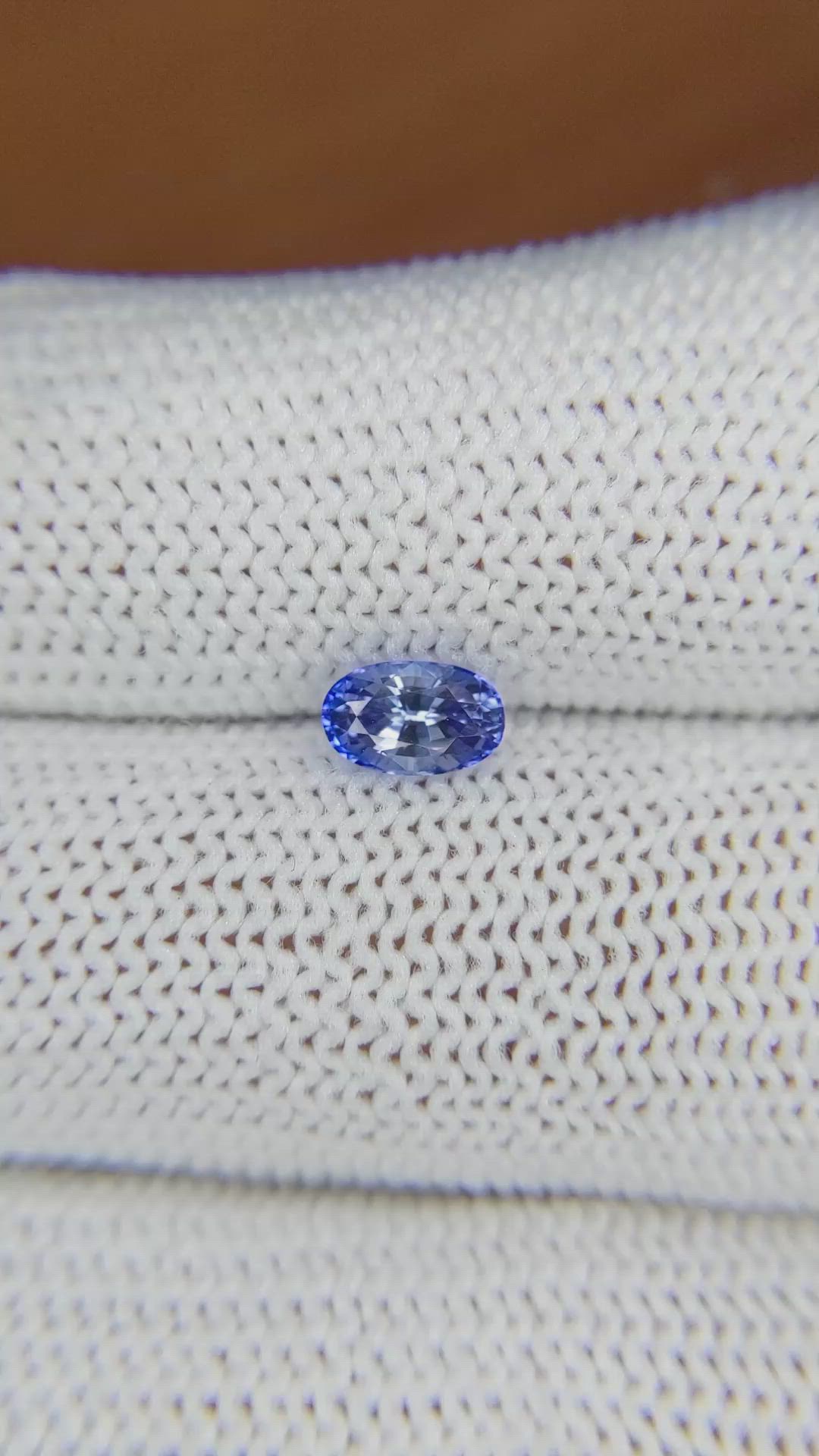 0.77 Ct. Blue Sapphire from Ceylon (Sri Lanka) Size Video
