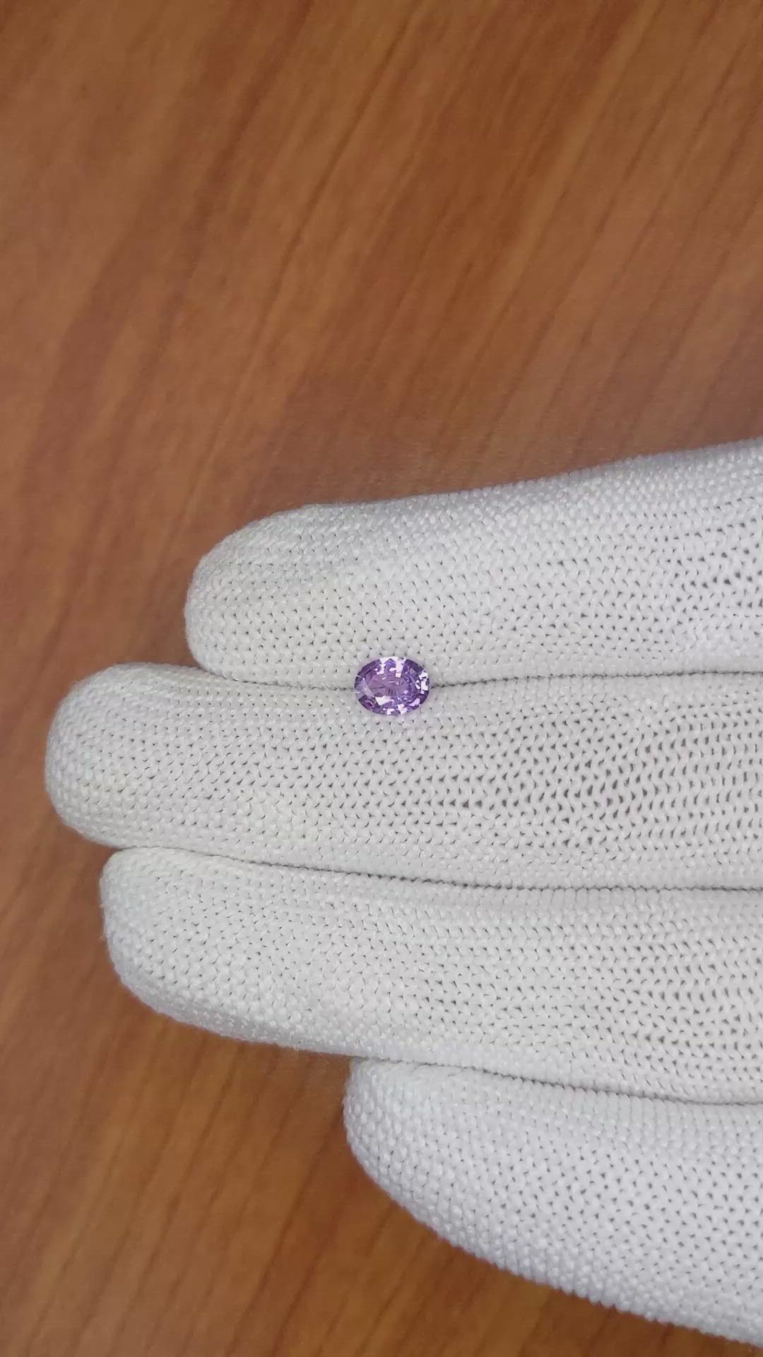 0.62 Ct. Purple Sapphire from Ceylon (Sri Lanka) Size Video