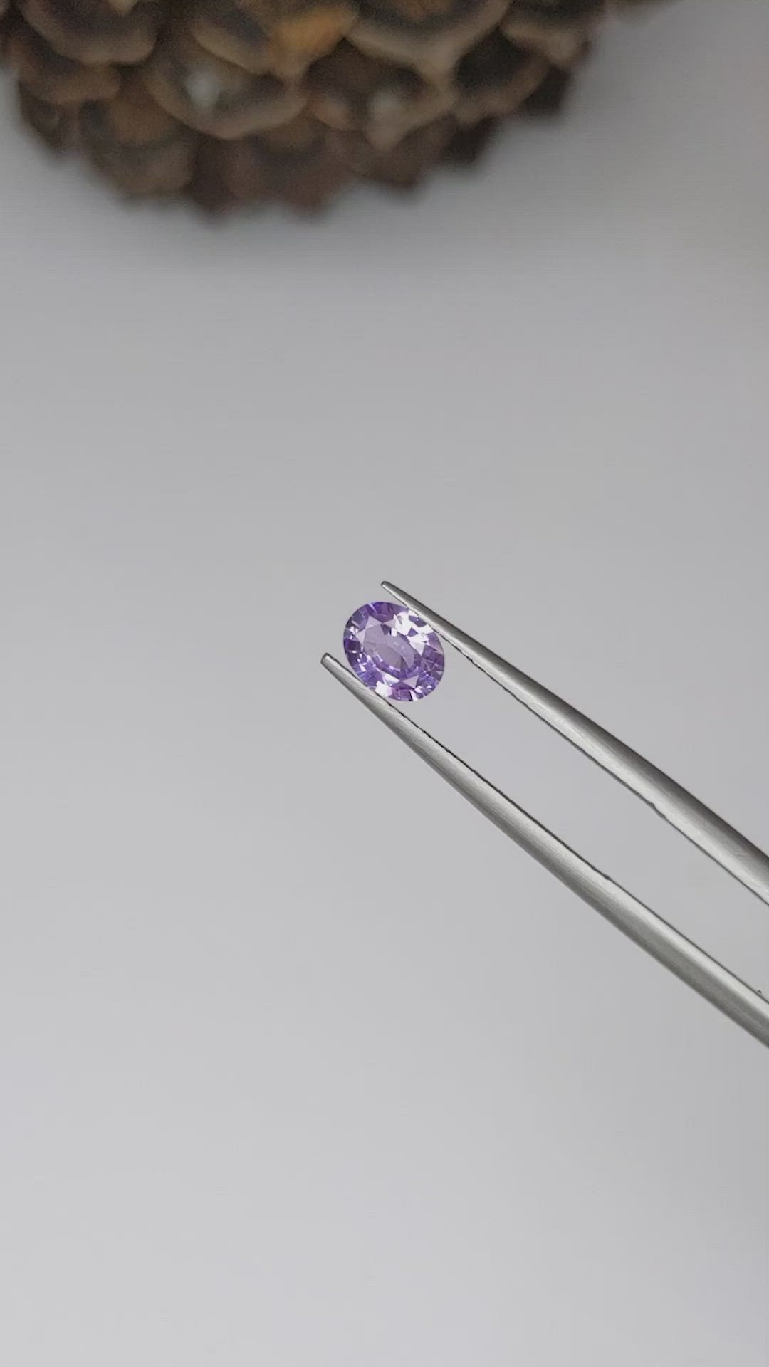 0.62 Ct. Purple Sapphire from Ceylon (Sri Lanka) Size Video