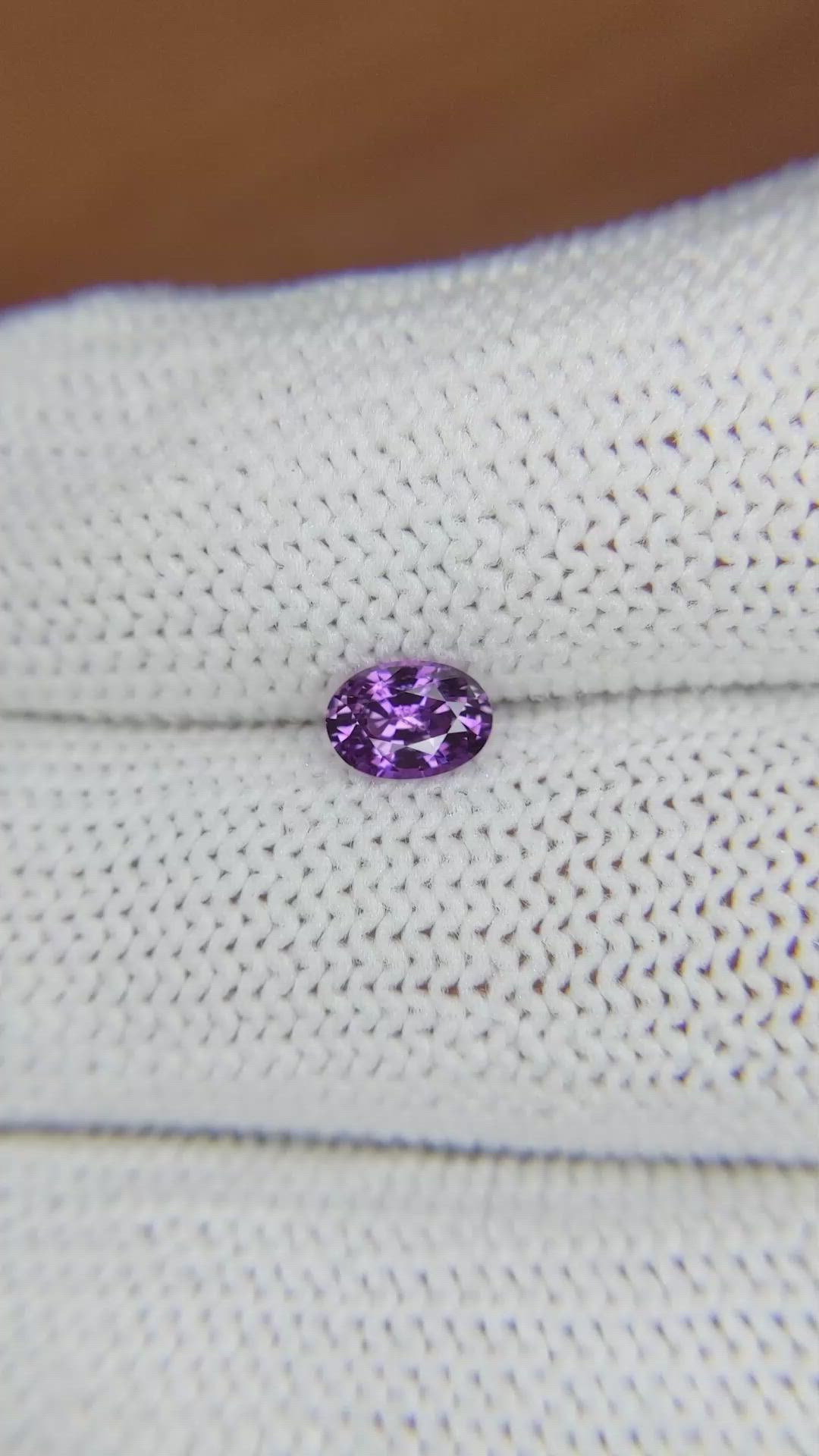 0.66 Ct. Color Change Sapphire from Ceylon (Sri Lanka) Size Video