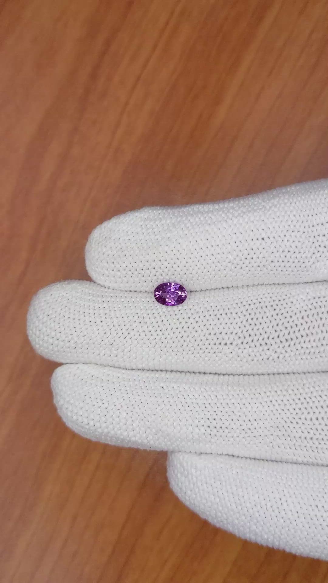 0.66 Ct. Color Change Sapphire from Ceylon (Sri Lanka) Size Video